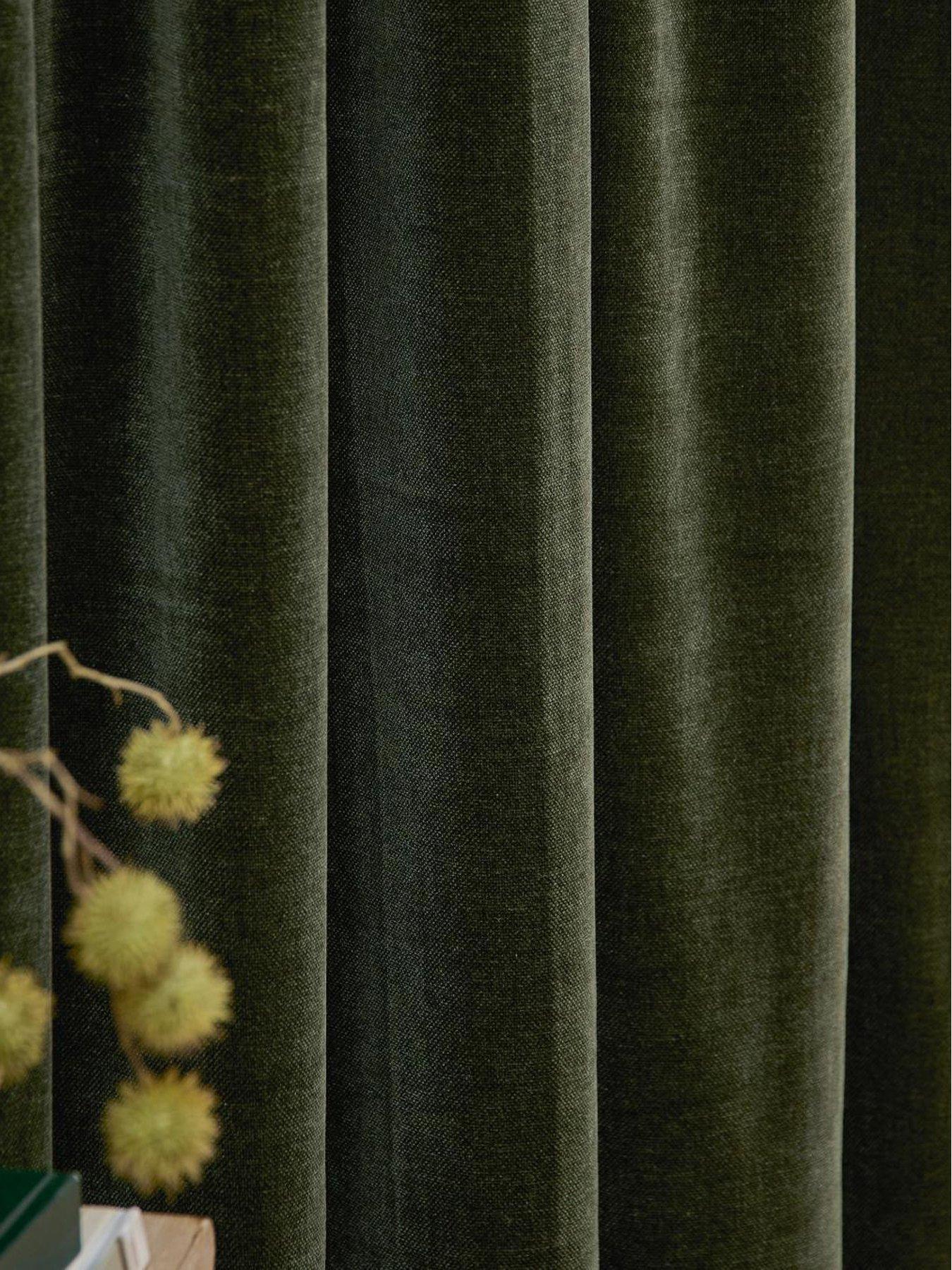Image 3 of 5 of Yard Heavy Chenille Pencil Pleat Curtains