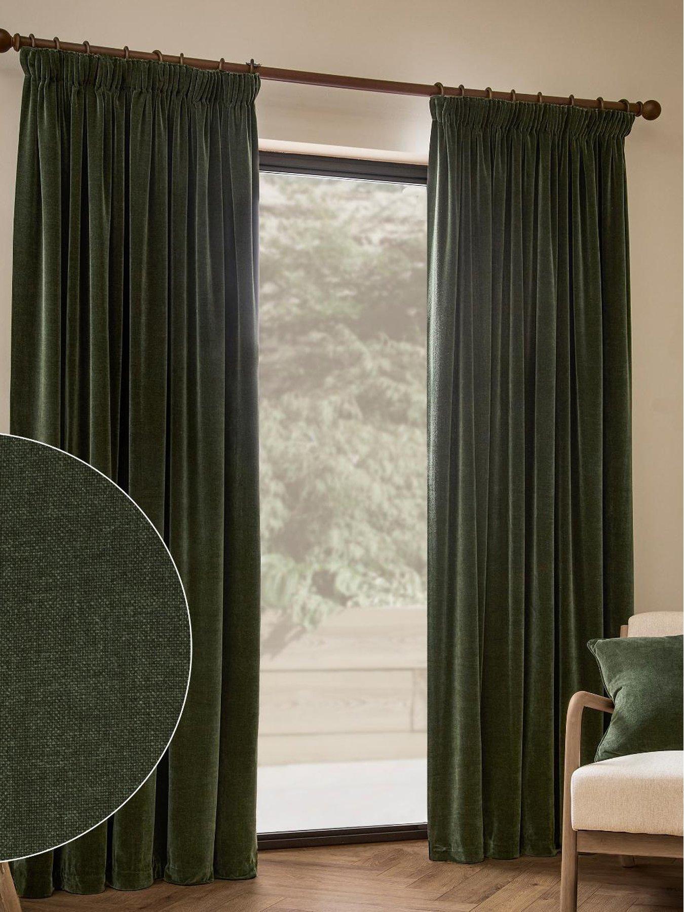 Image 5 of 5 of Yard Heavy Chenille Pencil Pleat Curtains