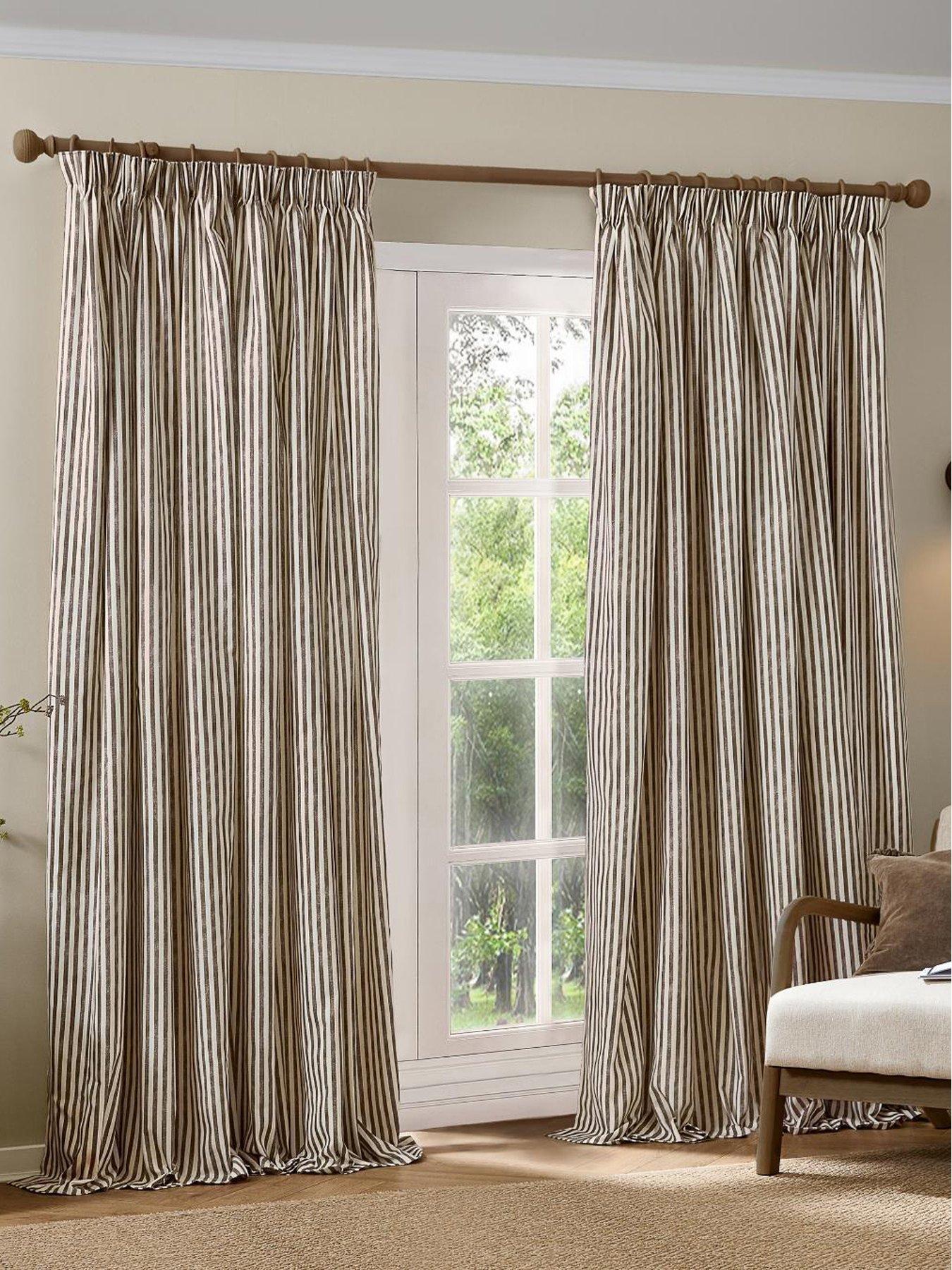 Yard Hebden Stripe Pencil Pleat Curtains