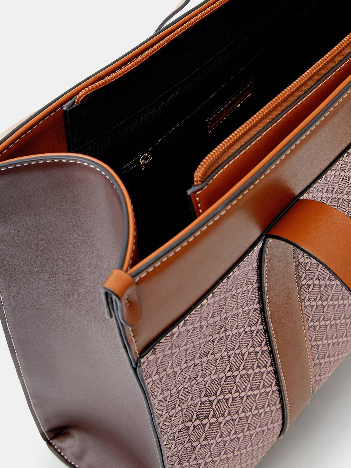 Image 4 of 5 of Accessorize Monogram Shoulder Tote Bag - Multi
