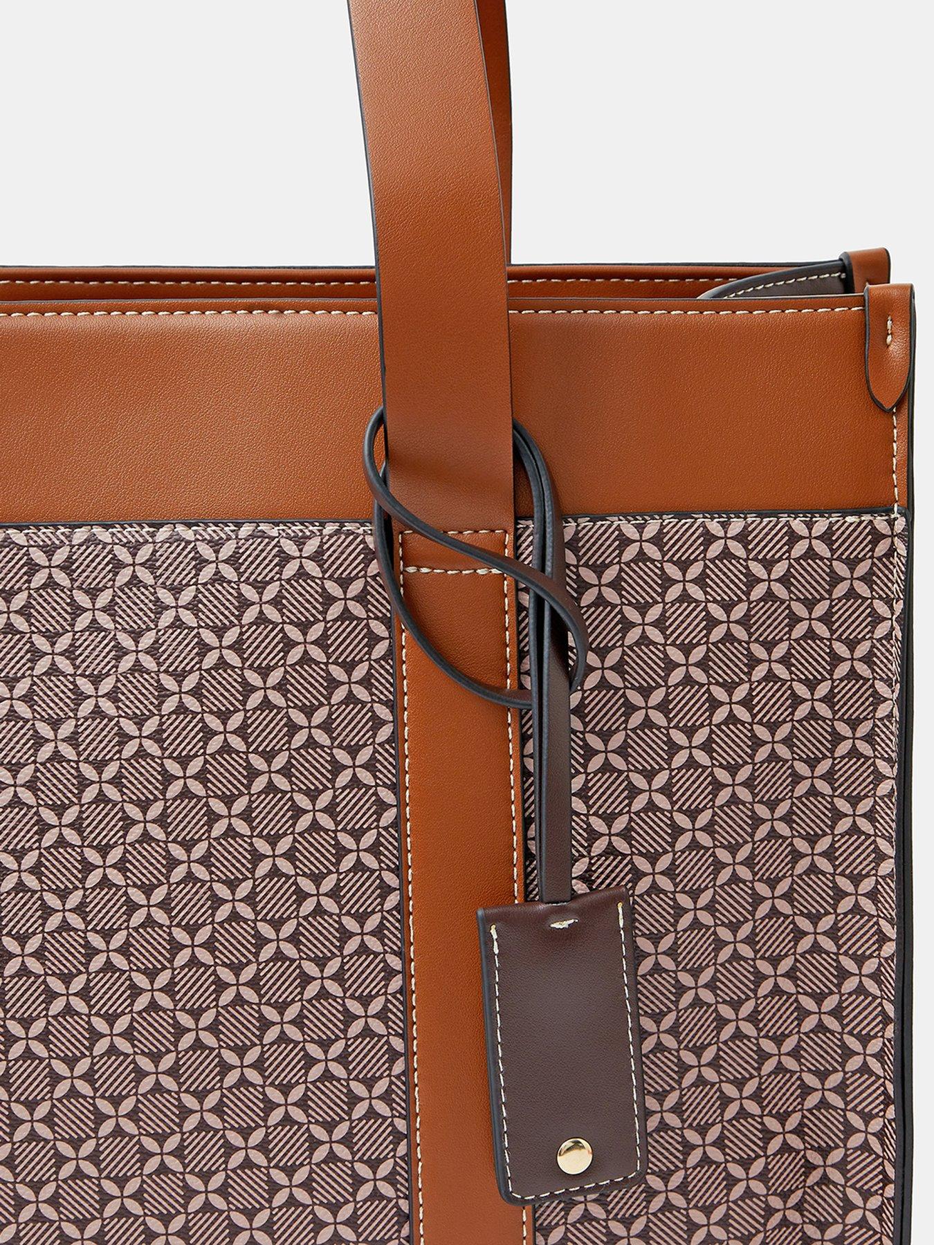 Image 5 of 5 of Accessorize Monogram Shoulder Tote Bag - Multi