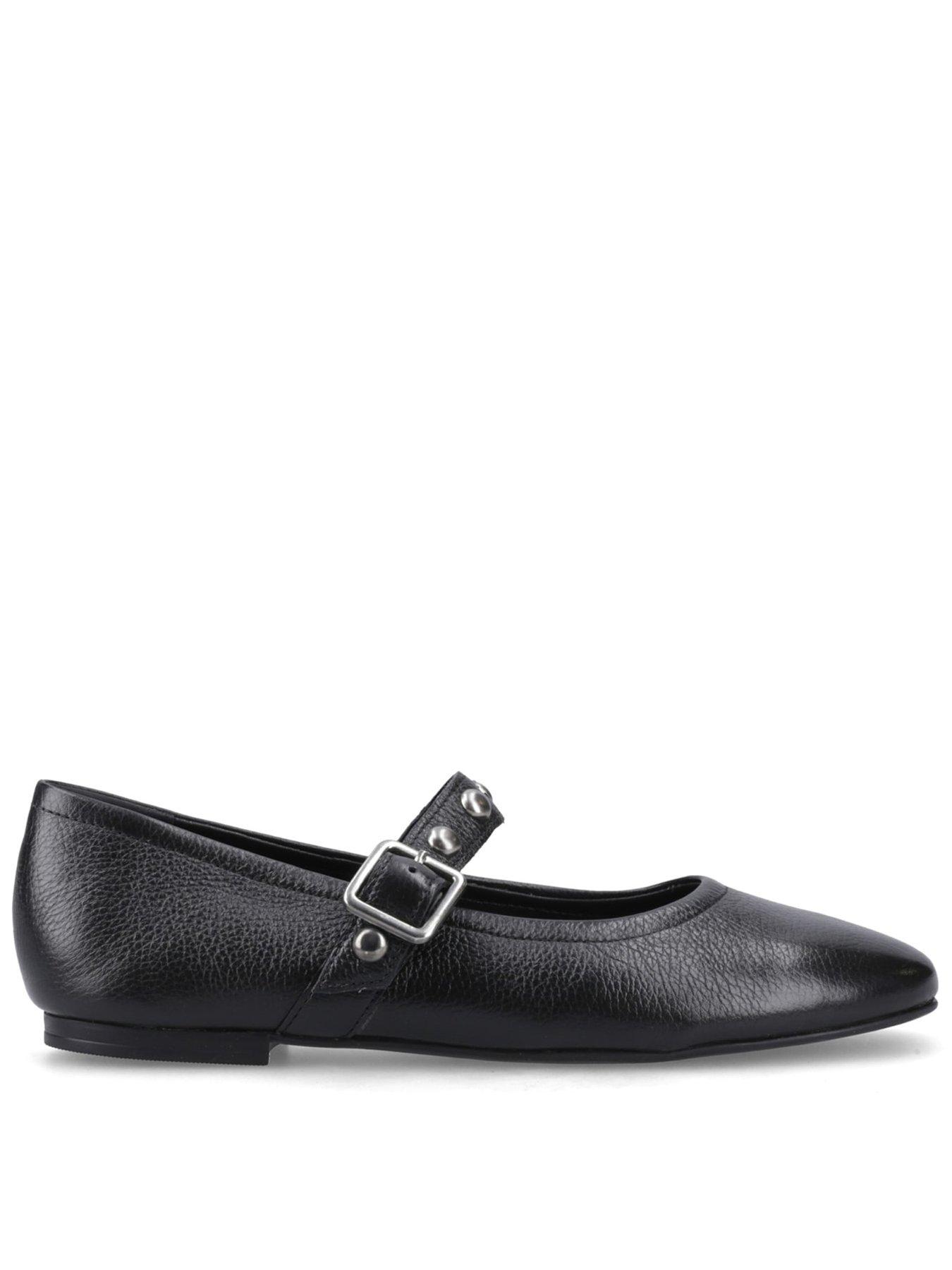 Hush Puppies Charlene Stud Ballerina - Black