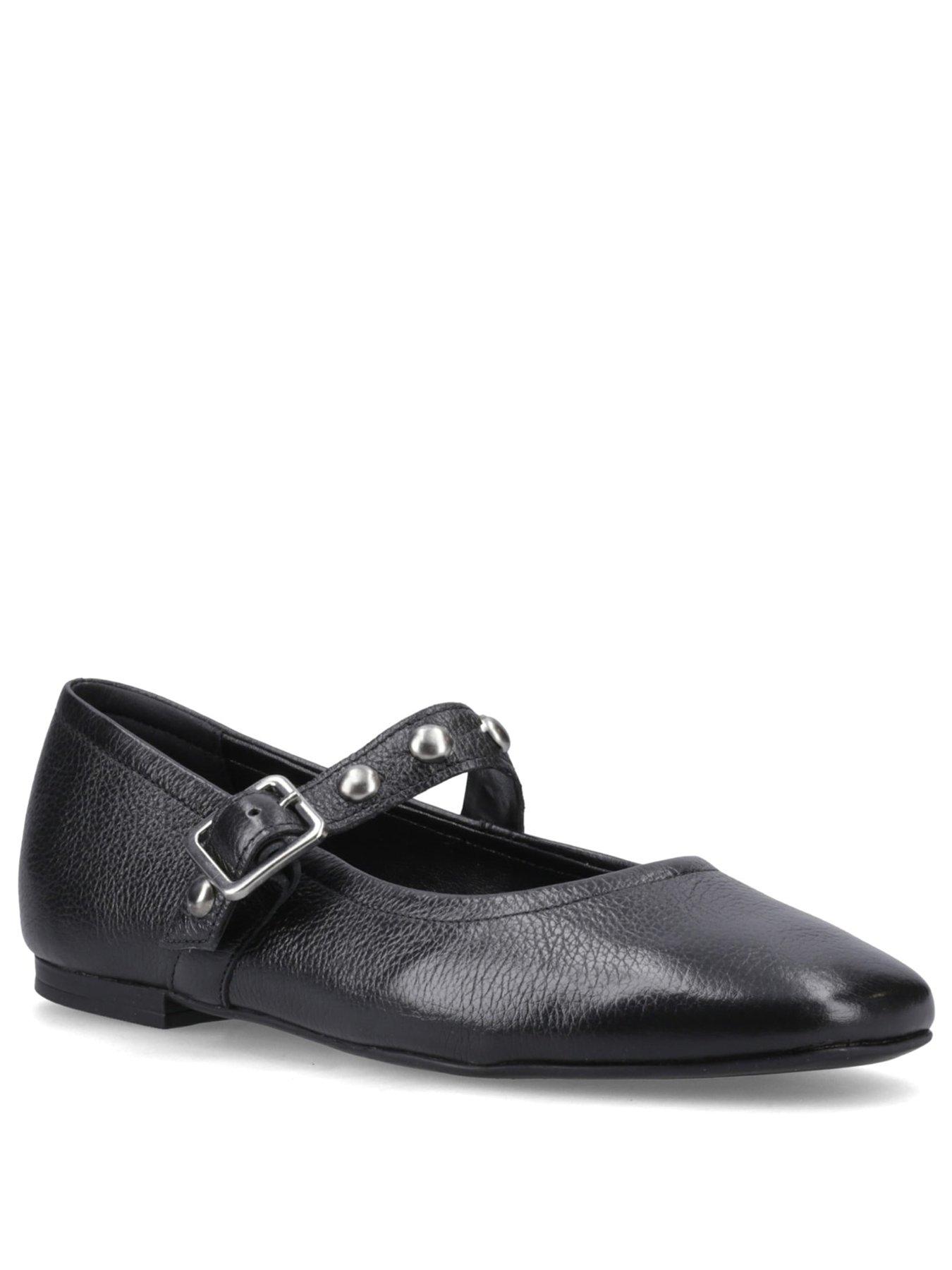 Image 2 of 5 of Hush Puppies Charlene Stud Ballerina - Black