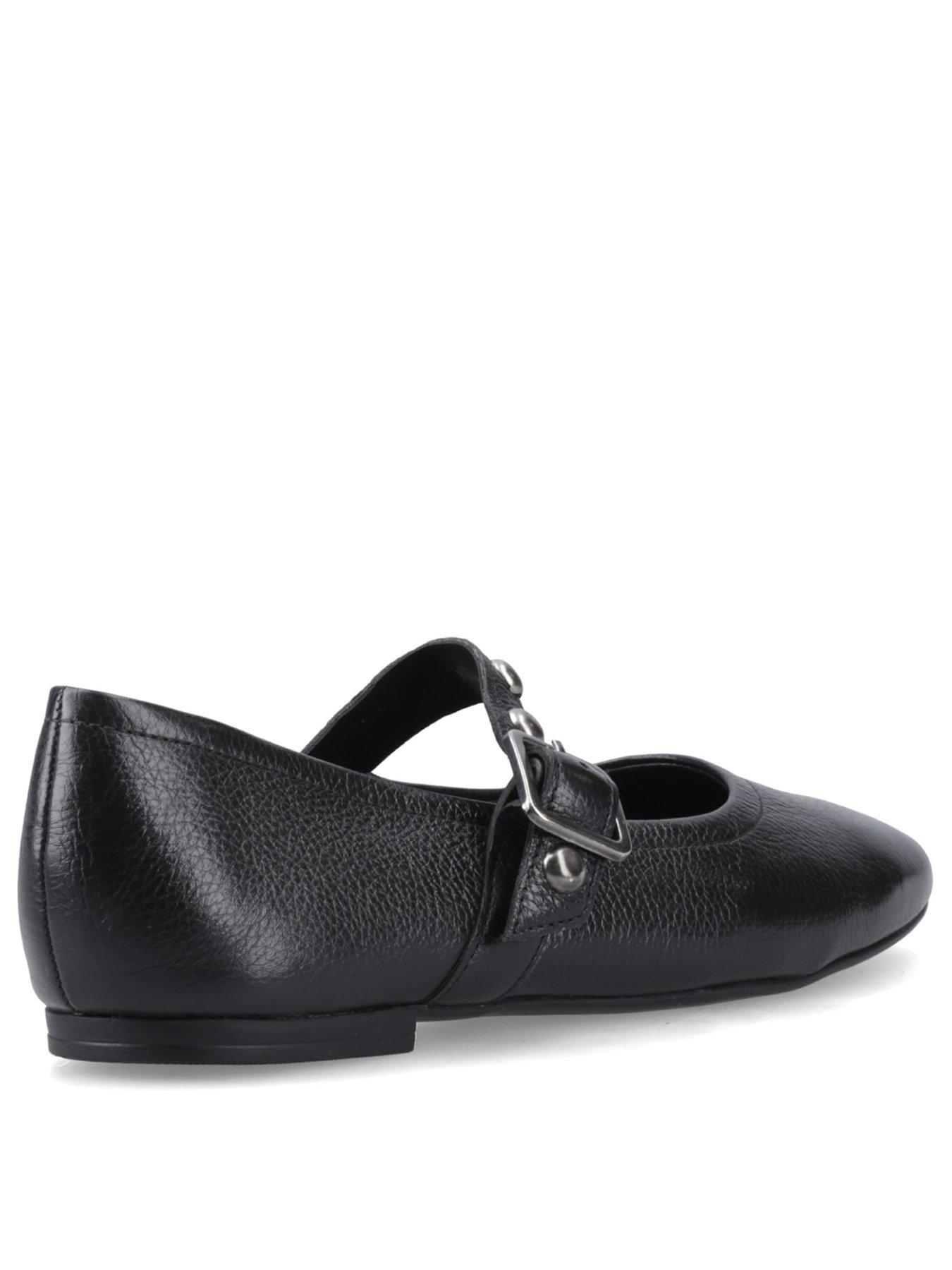 Image 3 of 5 of Hush Puppies Charlene Stud Ballerina - Black