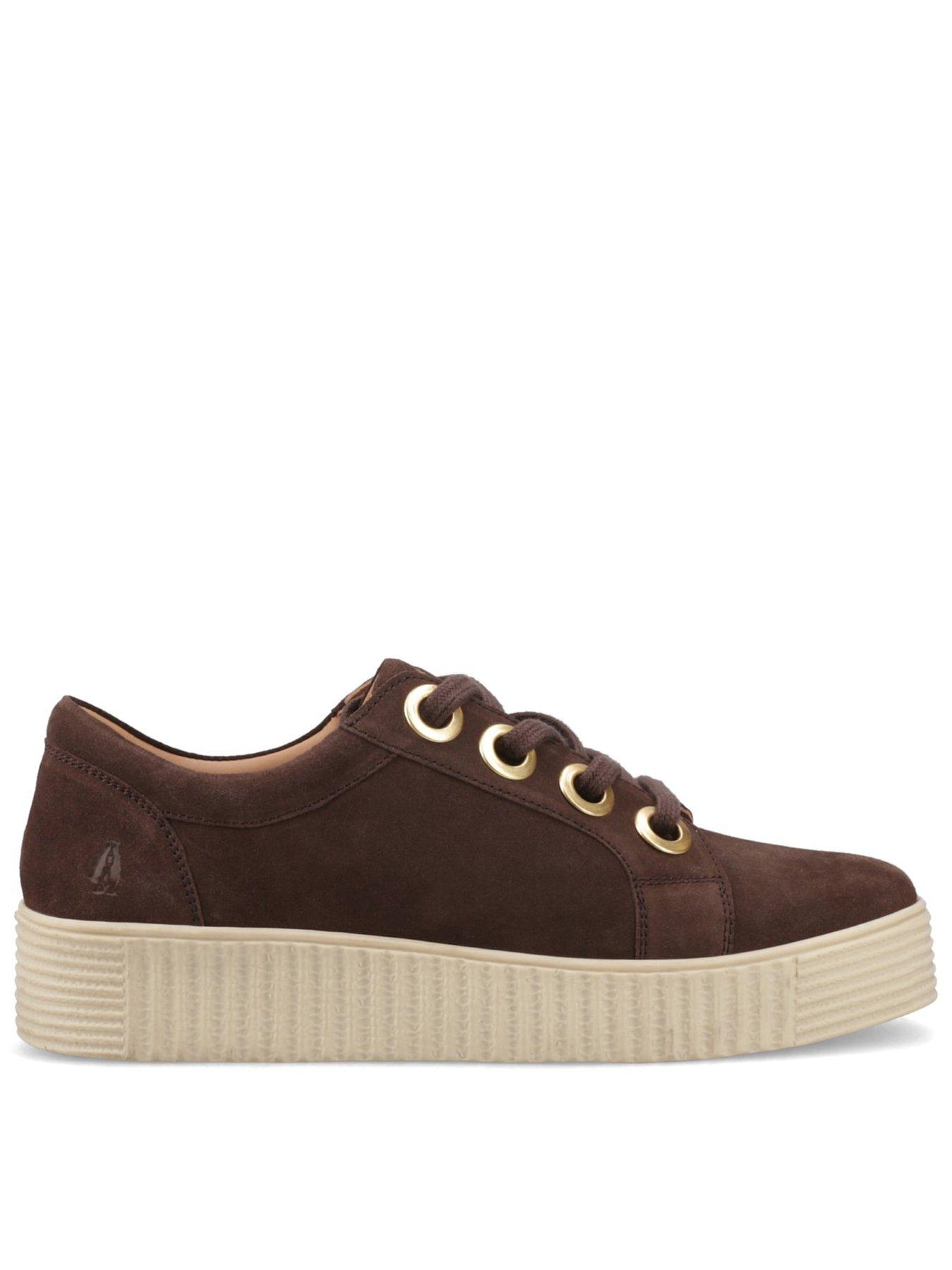 Hush Puppies Women's Chocolate Tamsin Suede Trainer In | : Size 5 - Image 4