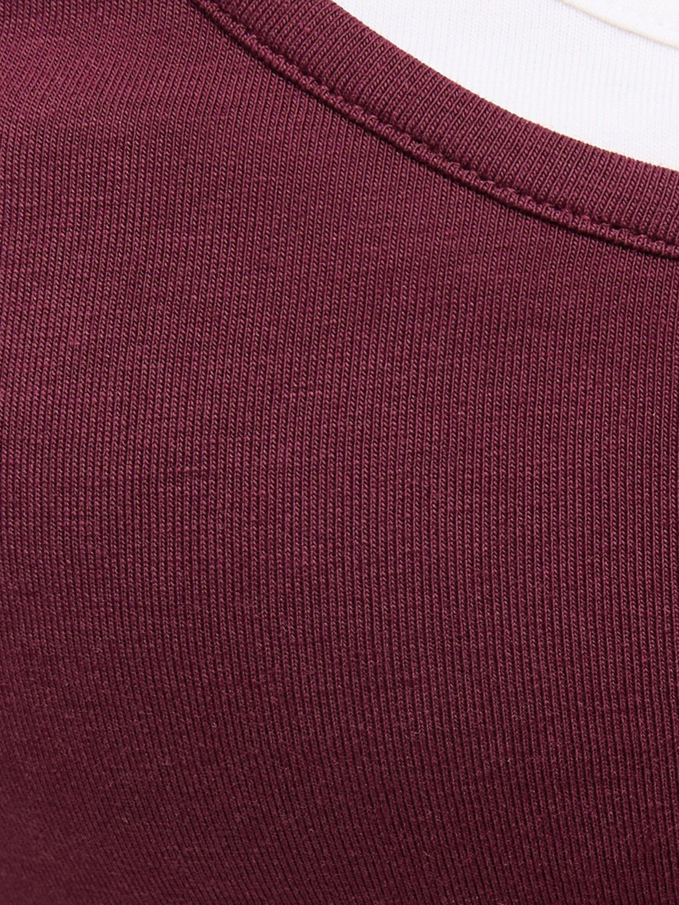 Image 5 of 5 of New Look 915 Girls 2 In 1 Scoop Layer Long Sleeve Top - Dark Red
