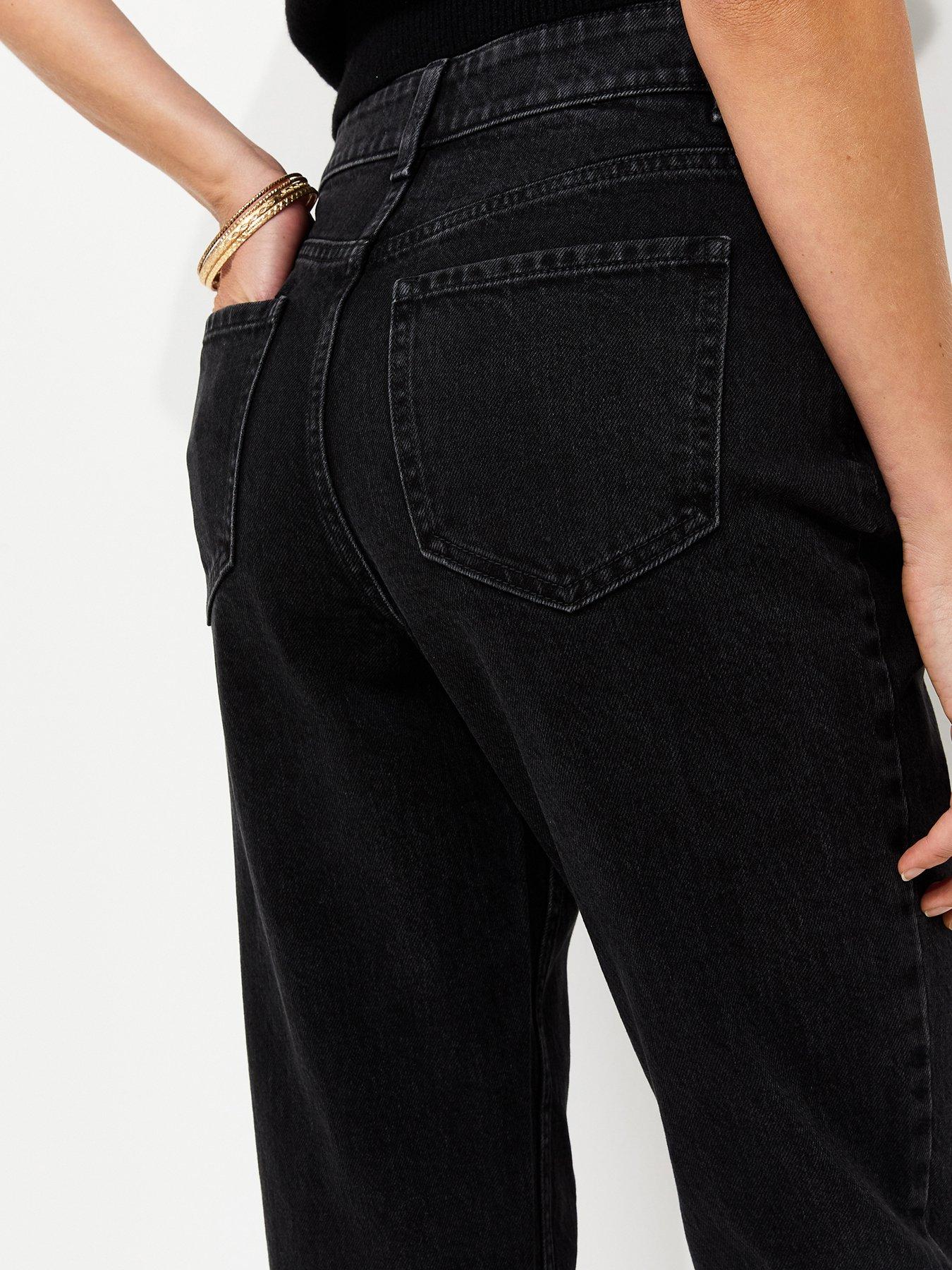 Image 5 of 6 of New Look Black High Waisted Tori Mom Jeans