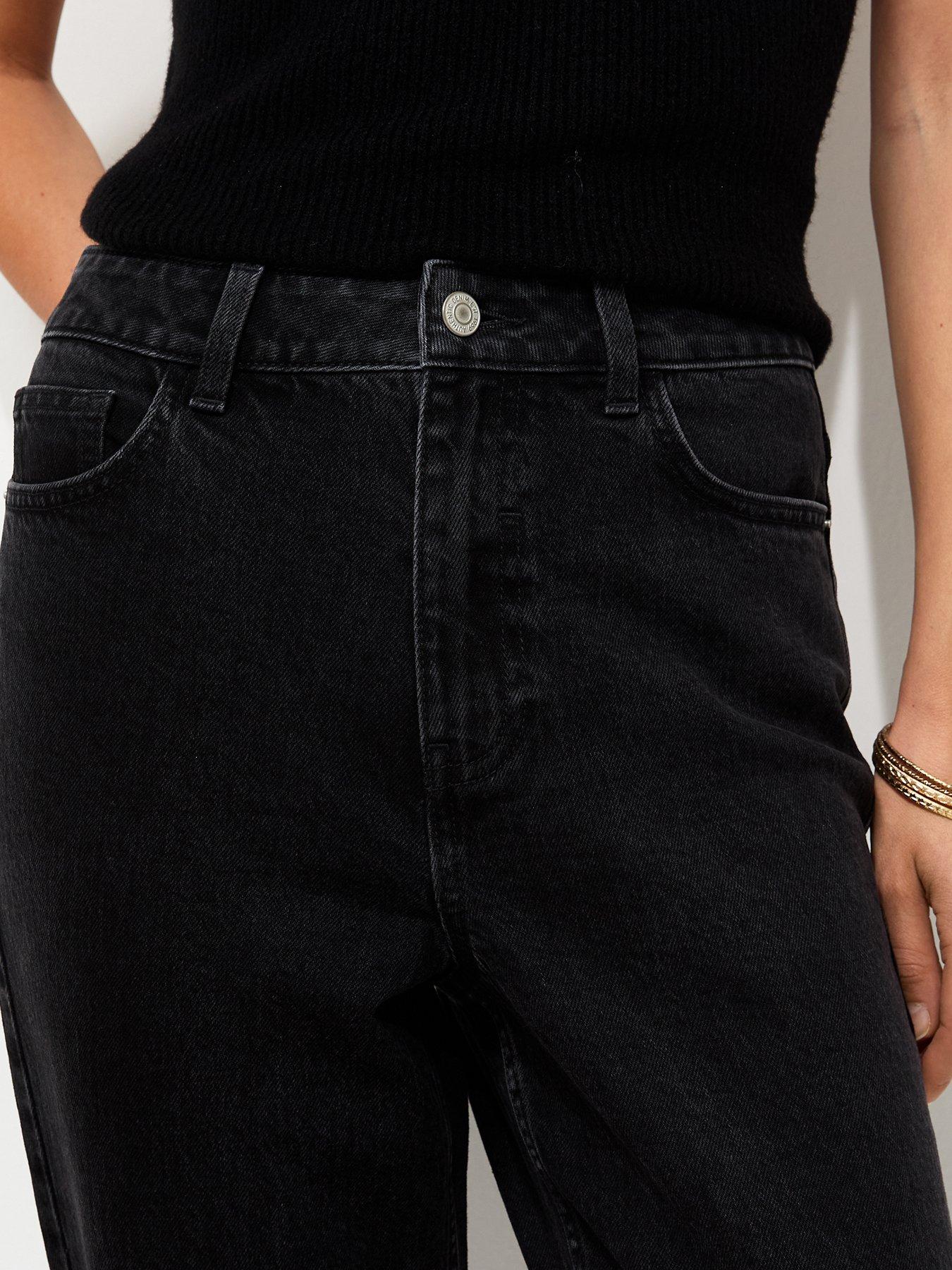 Image 6 of 6 of New Look Black High Waisted Tori Mom Jeans