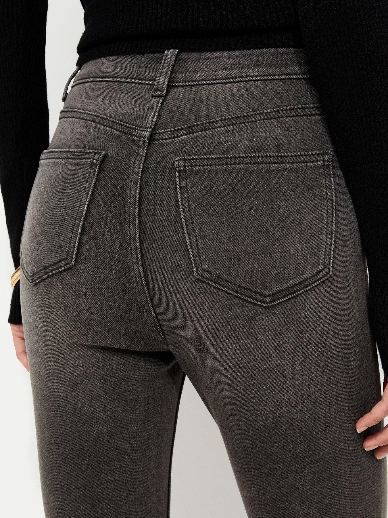Image 6 of 6 of New Look Dark Grey Hallie Disco Skinny Jeans