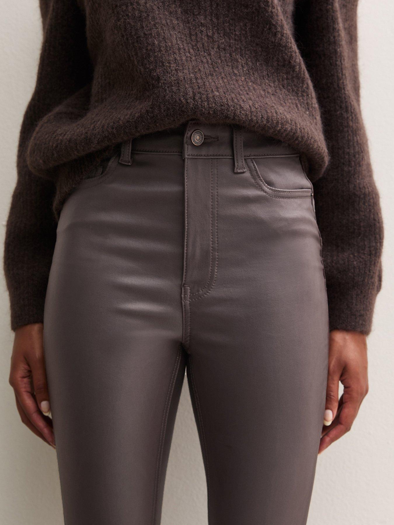Image 4 of 5 of New Look Womens Jenna Coated Skinny Leg Jeans - Brown
