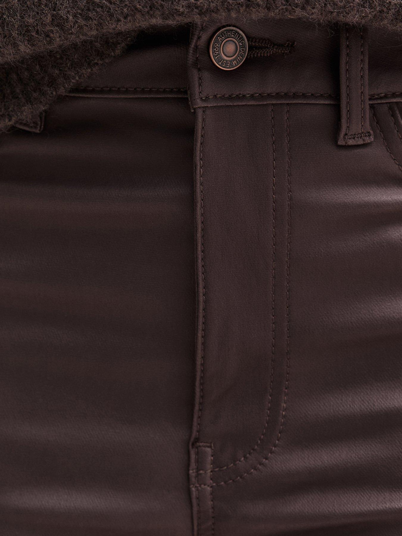 Image 5 of 5 of New Look Womens Jenna Coated Skinny Leg Jeans - Brown