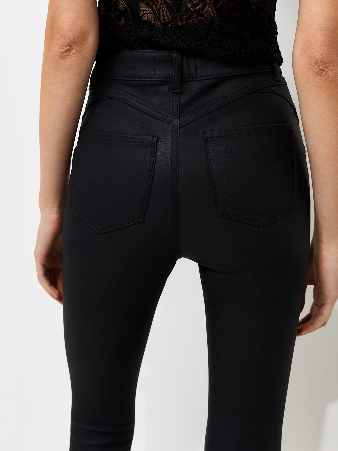 Image 5 of 6 of New Look Black Coated Jenna Skinny Leg Jeans