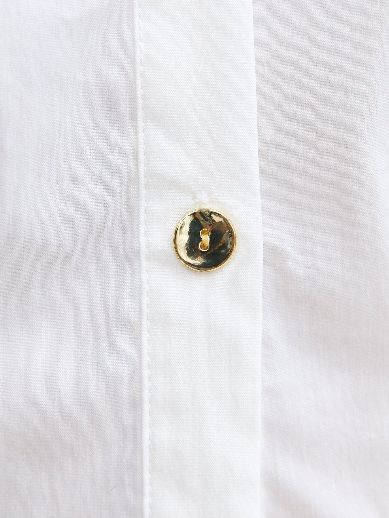 Image 5 of 5 of New Look Harry Peplum Gold Btn Shirt