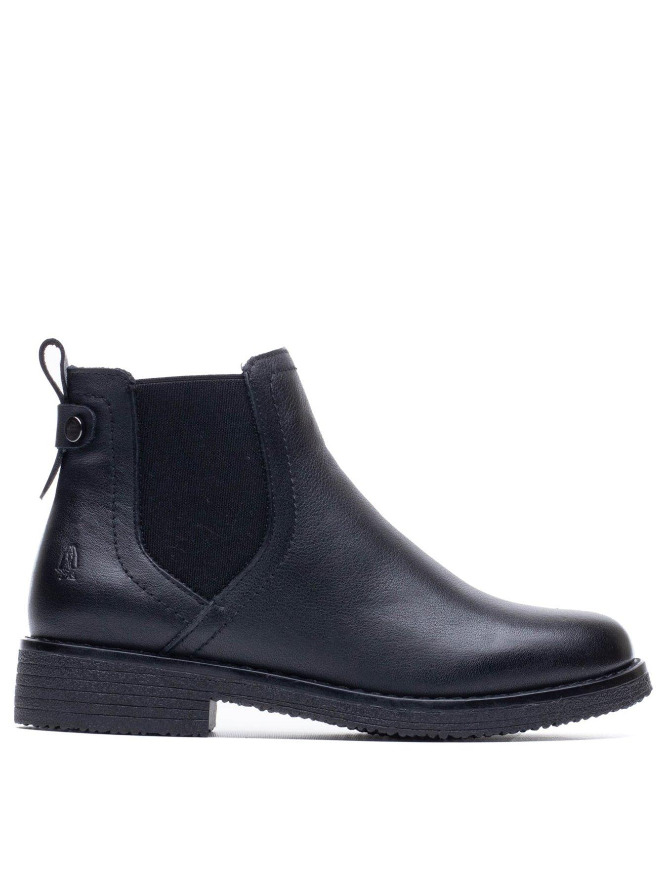 Hush Puppies Maddy Leather Boot, Black, Size 5, Women