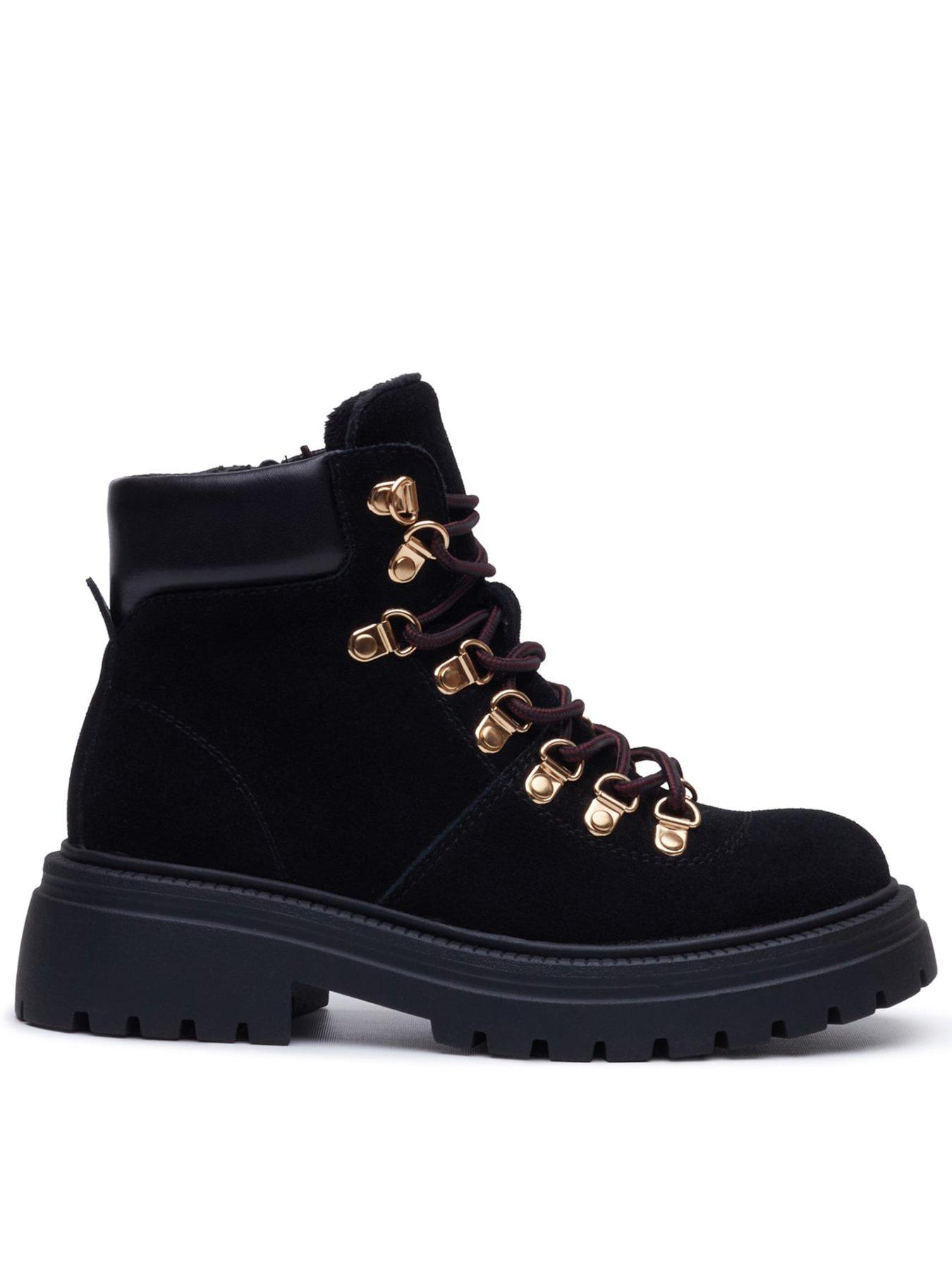 Hush Puppies Robyn Hiker Boot, Black, Size 7, Women