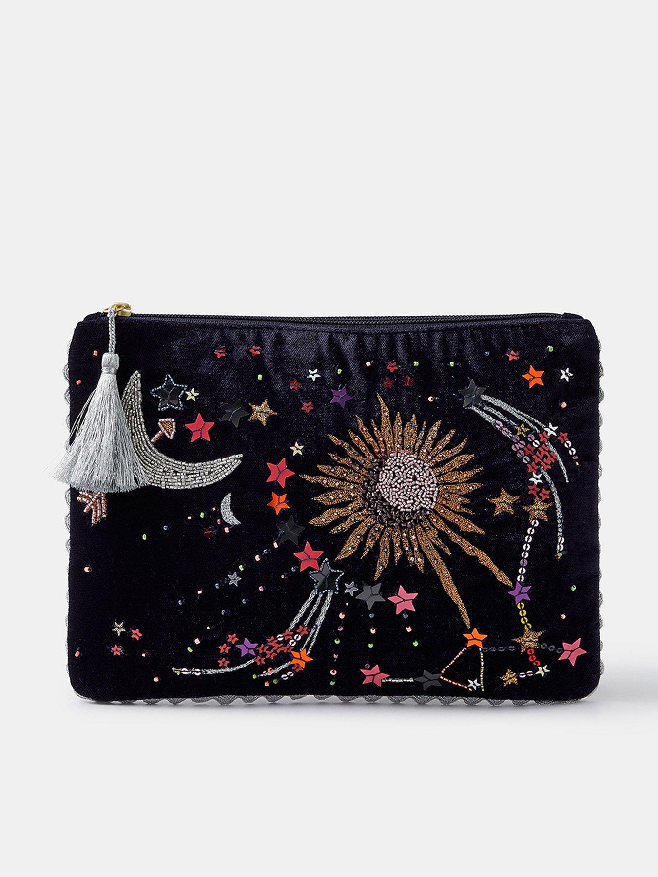 Image 1 of 4 of Accessorize Celestial Embellished Pouch