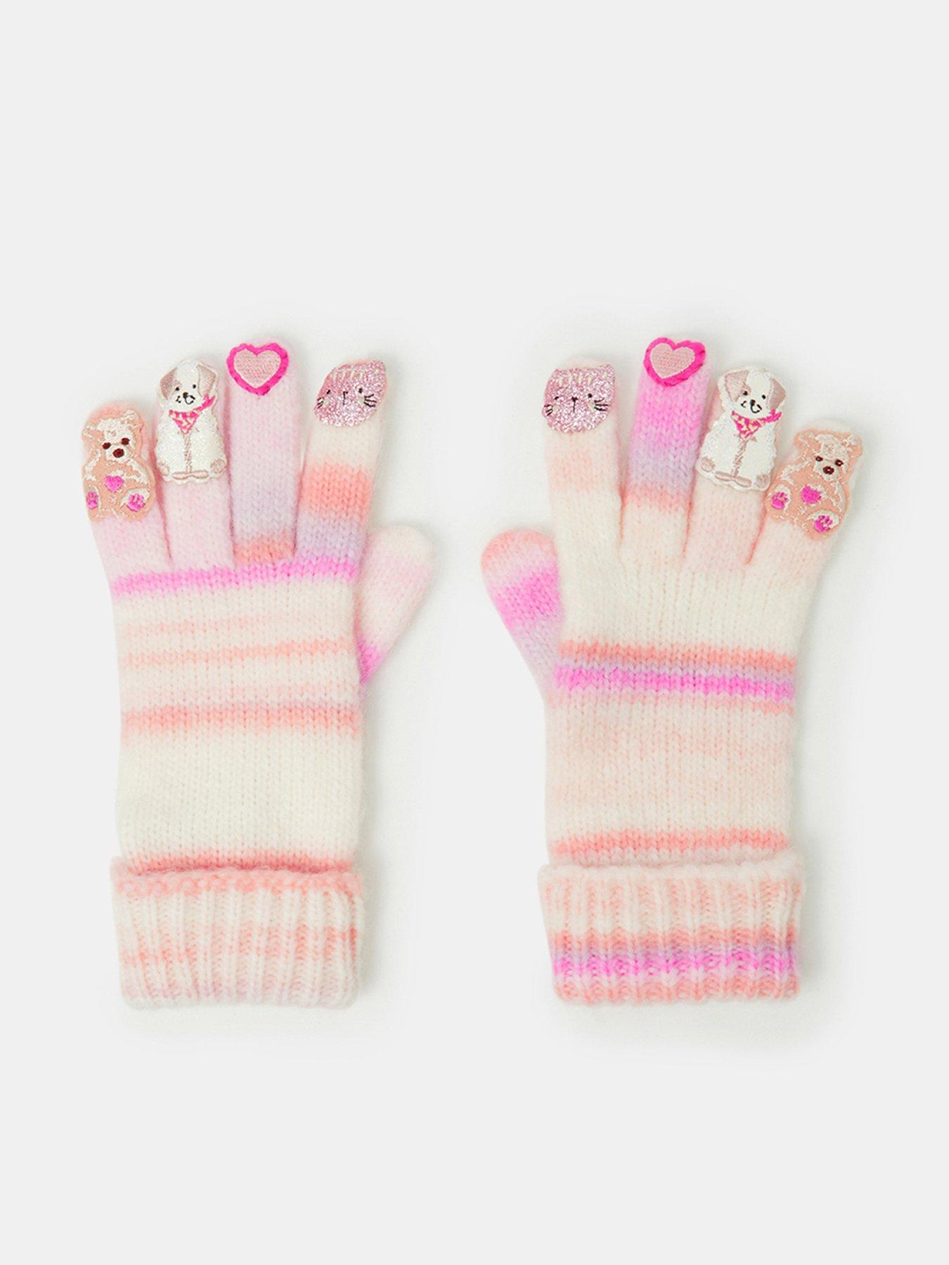 Image 1 of 2 of Accessorize Girls Ombre Multi Character Gloves - Multi