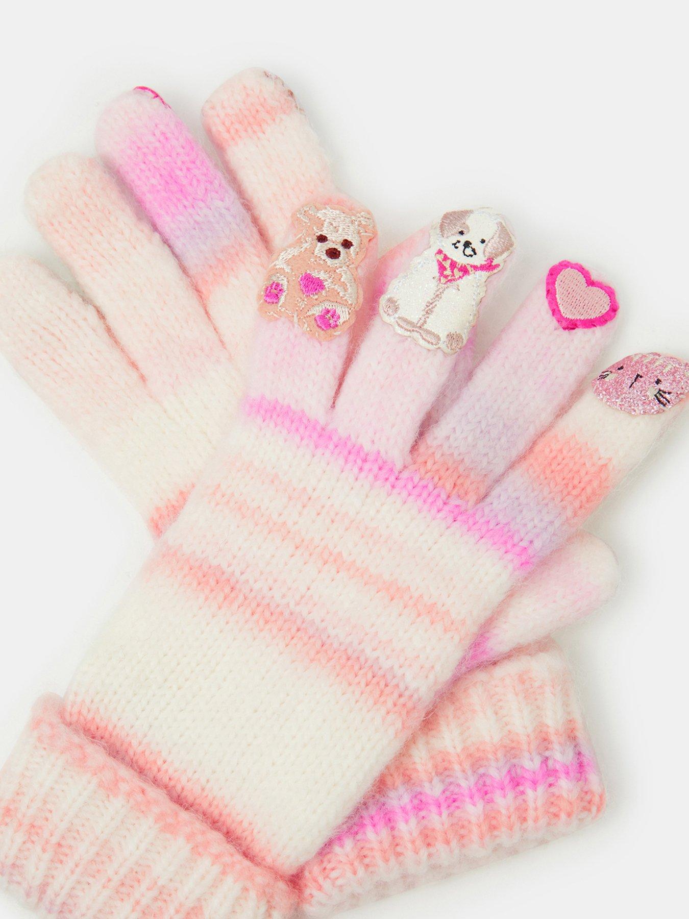 Image 2 of 2 of Accessorize Girls Ombre Multi Character Gloves - Multi
