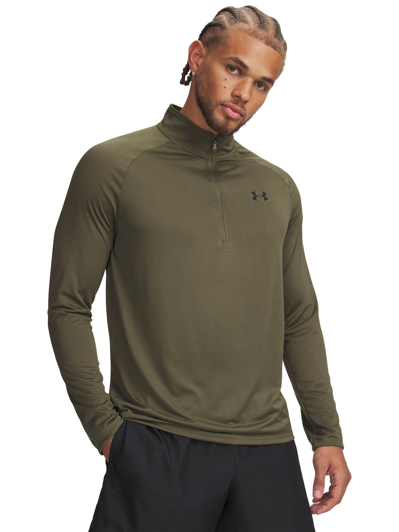 Image 1 of 3 of UNDER ARMOUR Mens Training Tech 2.0 1/2 Zip - Green