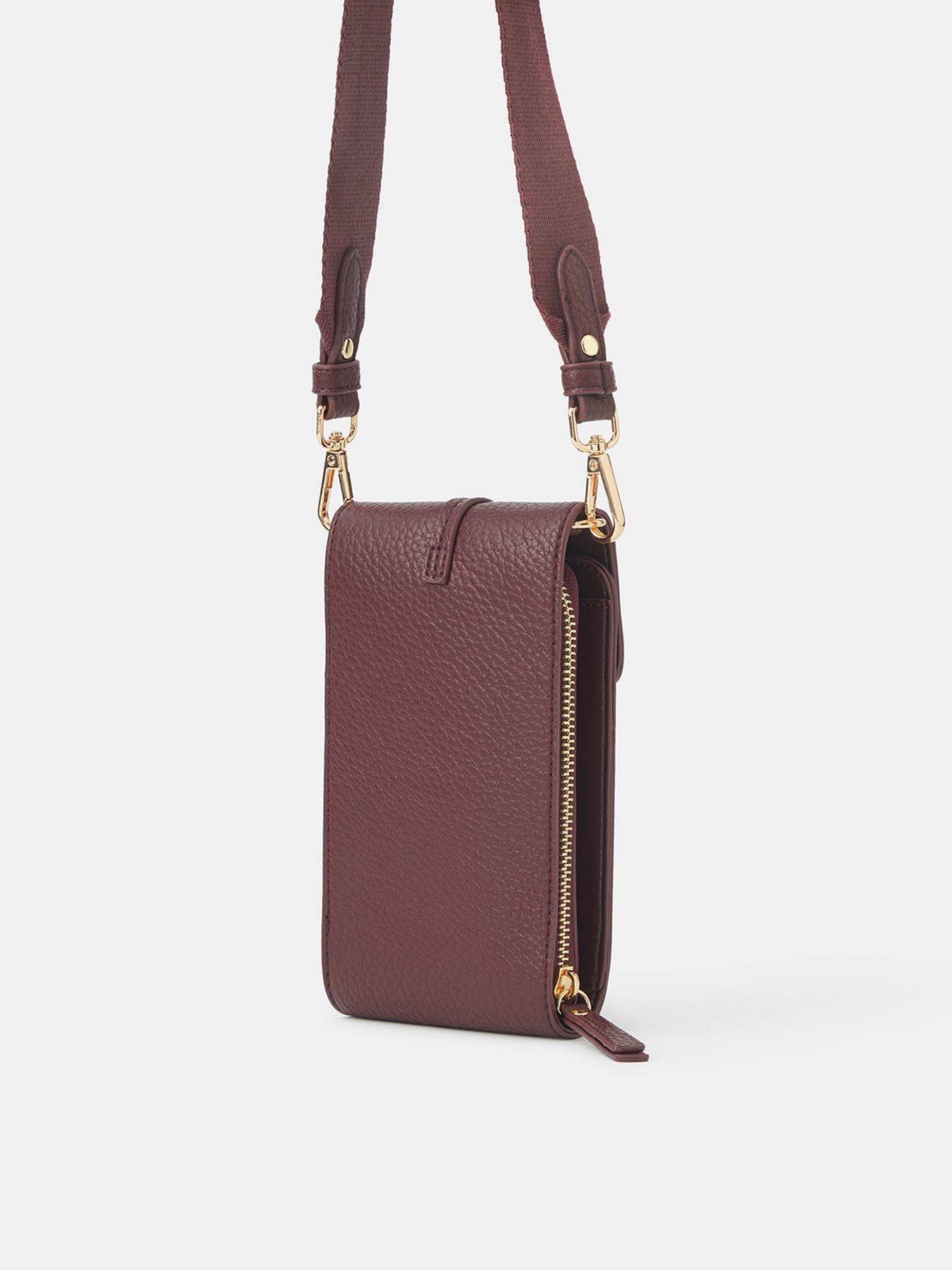 Image 3 of 5 of Accessorize Tassel Charm Phone Bag - Red