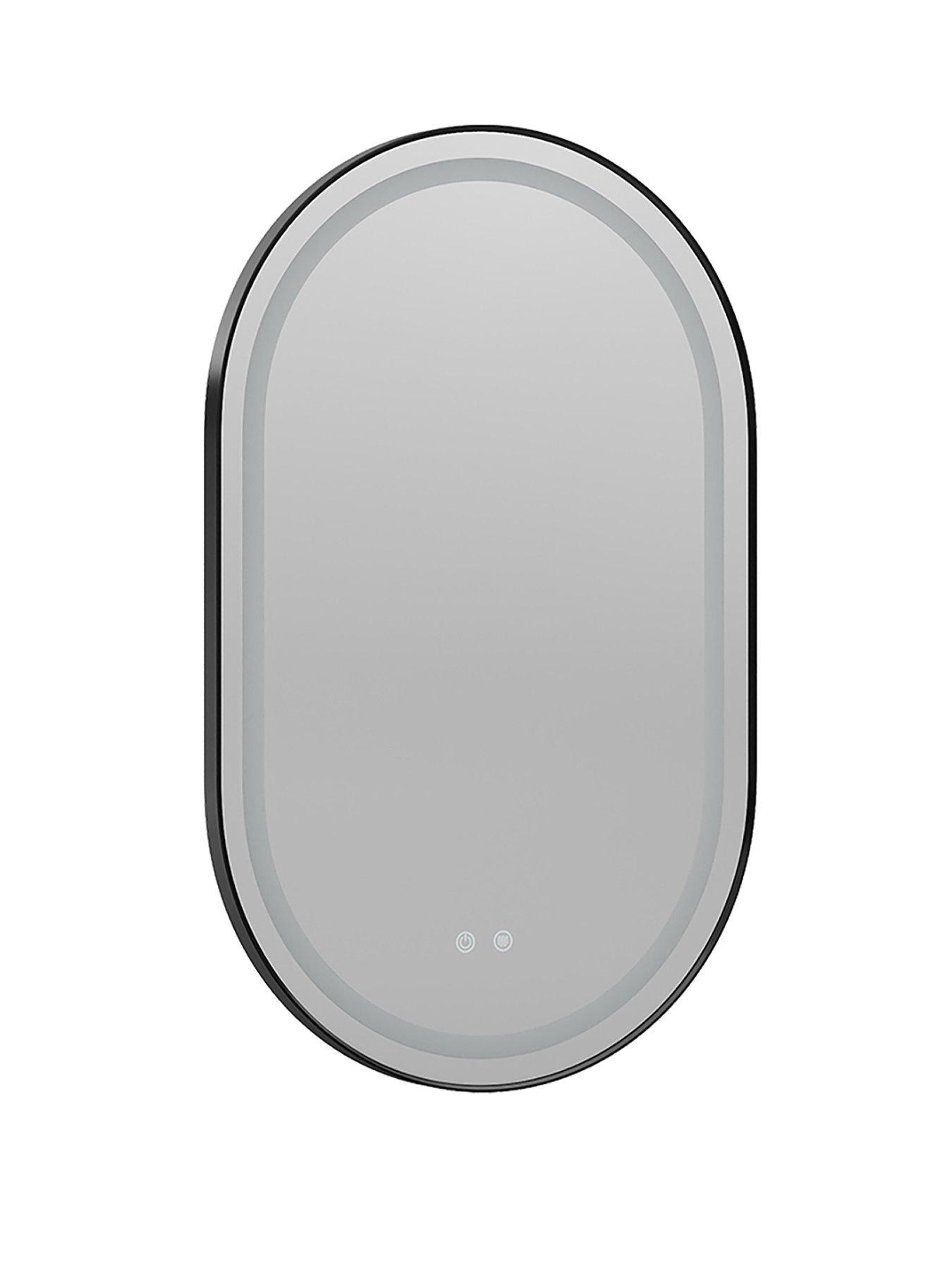 Image 2 of 7 of Living and Home Wall Mounted Oval Led Bathroom Mirror