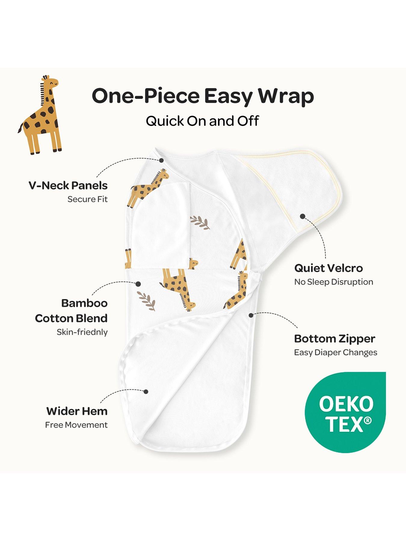 Image 3 of 7 of Momcozy Swaddles for Newborns (Bravery-giraffe)
