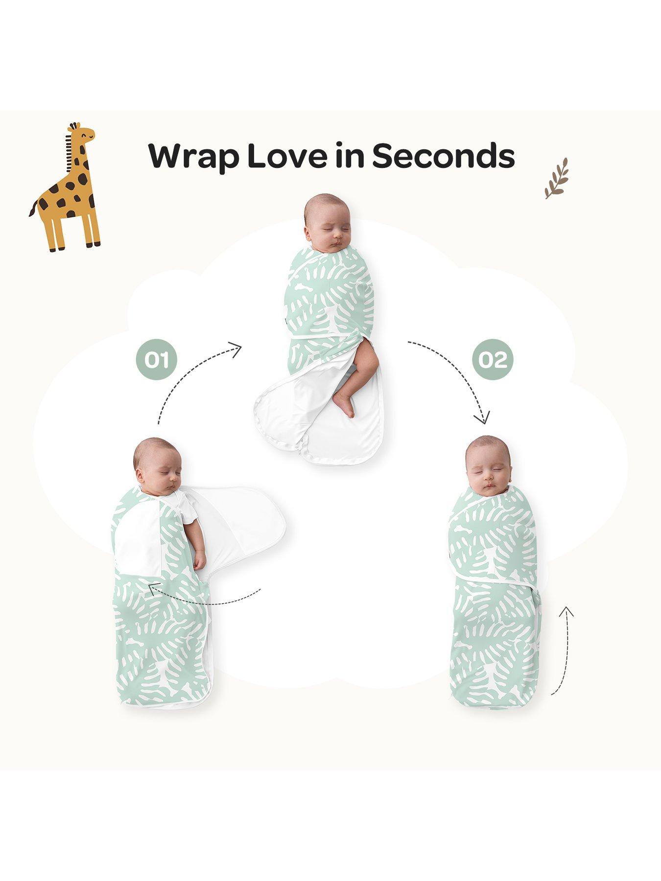 Image 4 of 7 of Momcozy Swaddles for Newborns (Bravery-giraffe)