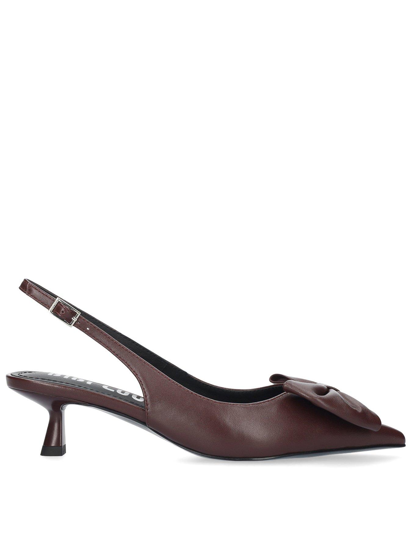 Image 1 of 4 of Bibi Lou Women's Pointed Toe Slingback Court Shoes - Red