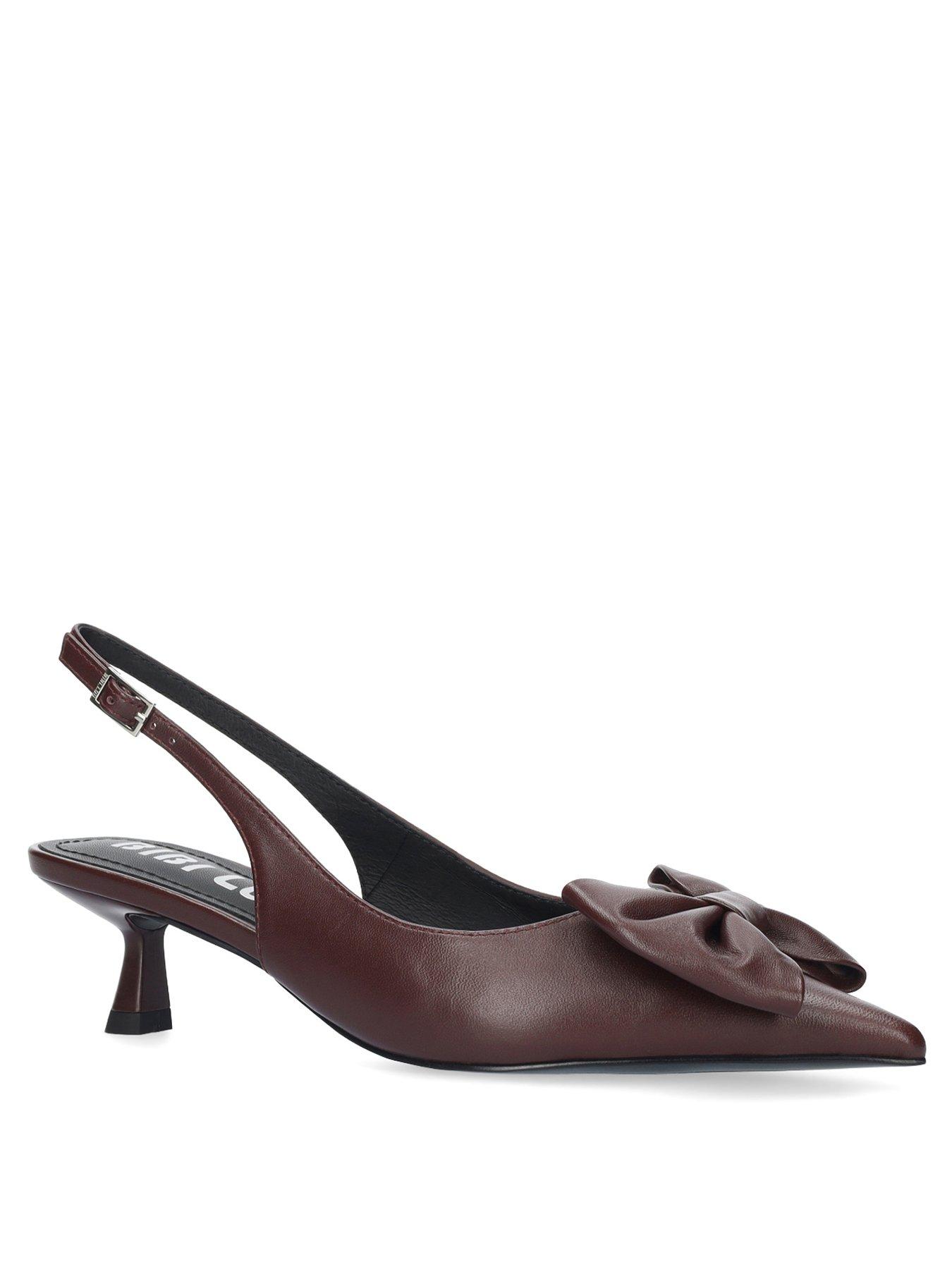 Image 2 of 4 of Bibi Lou Women's Pointed Toe Slingback Court Shoes - Red