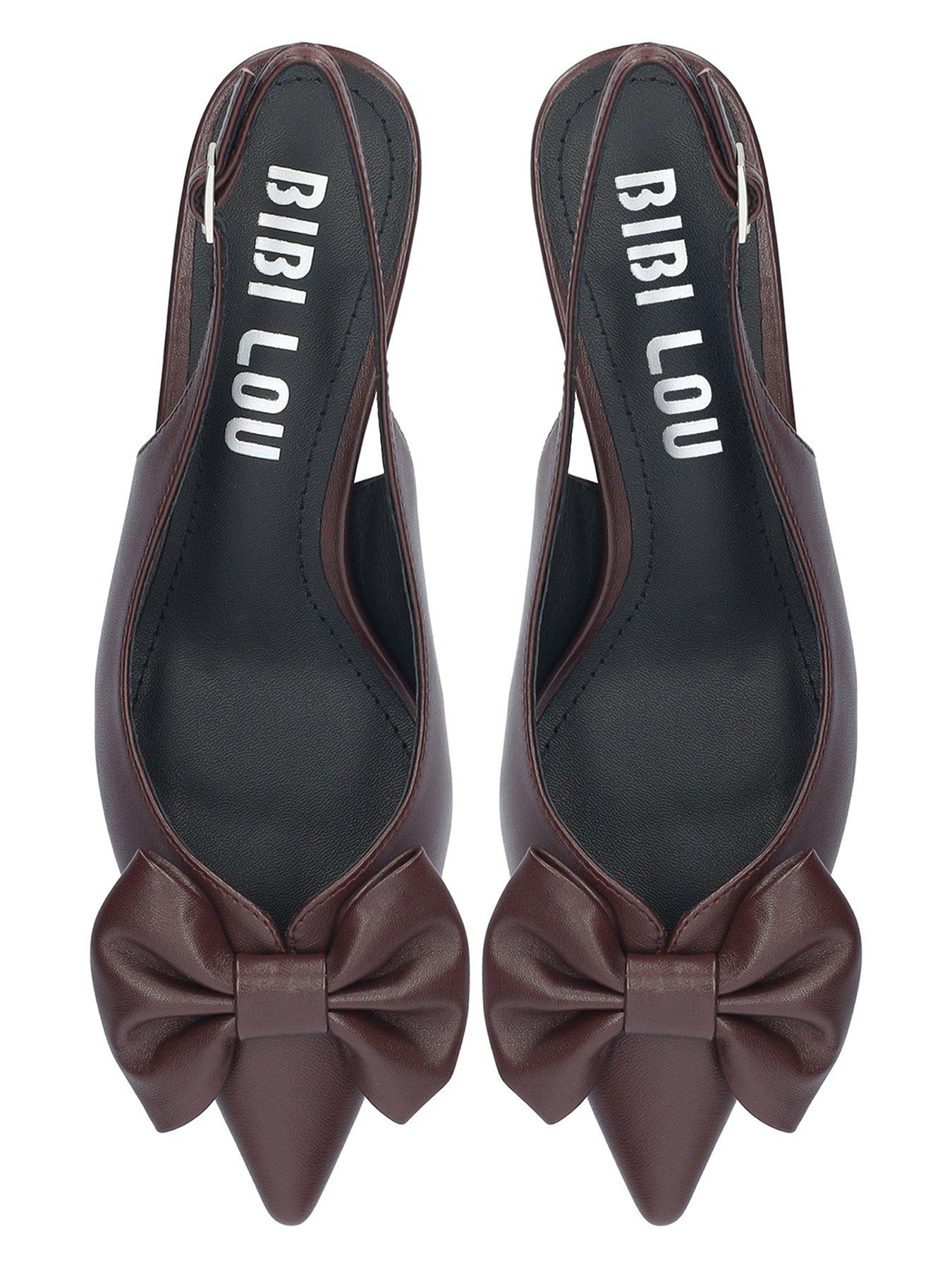 Image 3 of 4 of Bibi Lou Women's Pointed Toe Slingback Court Shoes - Red