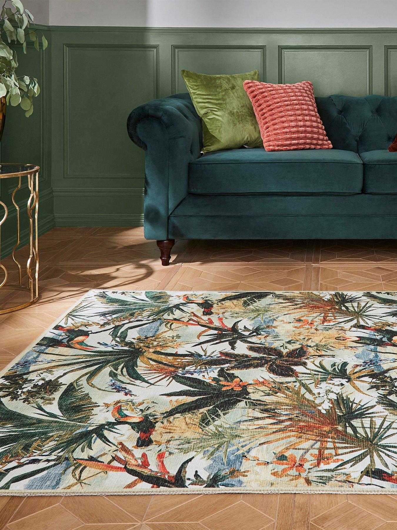 Image 1 of 6 of Clarke & Clarke Toucan Antique Washable Rug