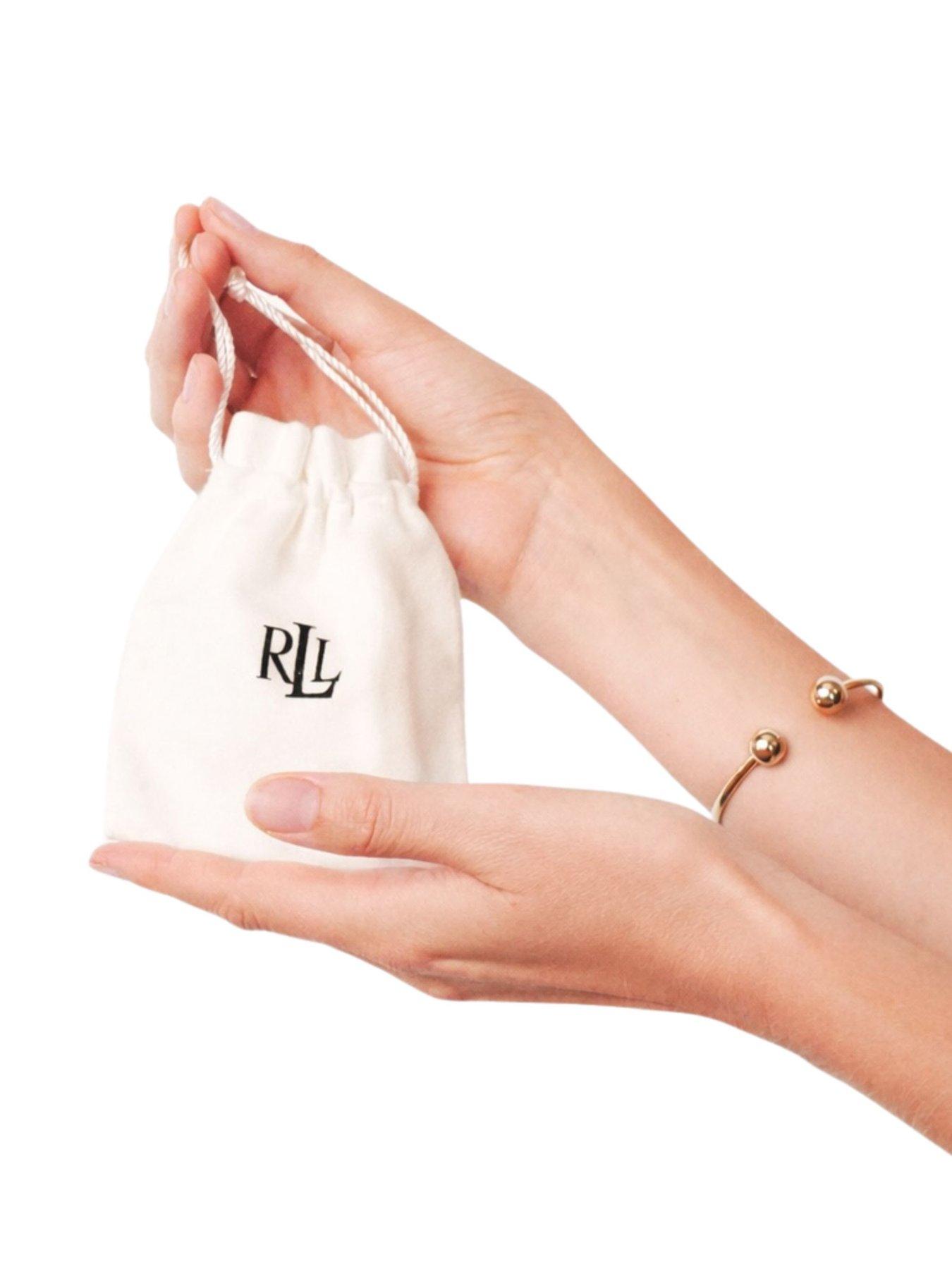 Image 4 of 4 of Lauren by Ralph Lauren Lauren Ralph Lauren Gold Tone & Multi Open Cuff Bangle