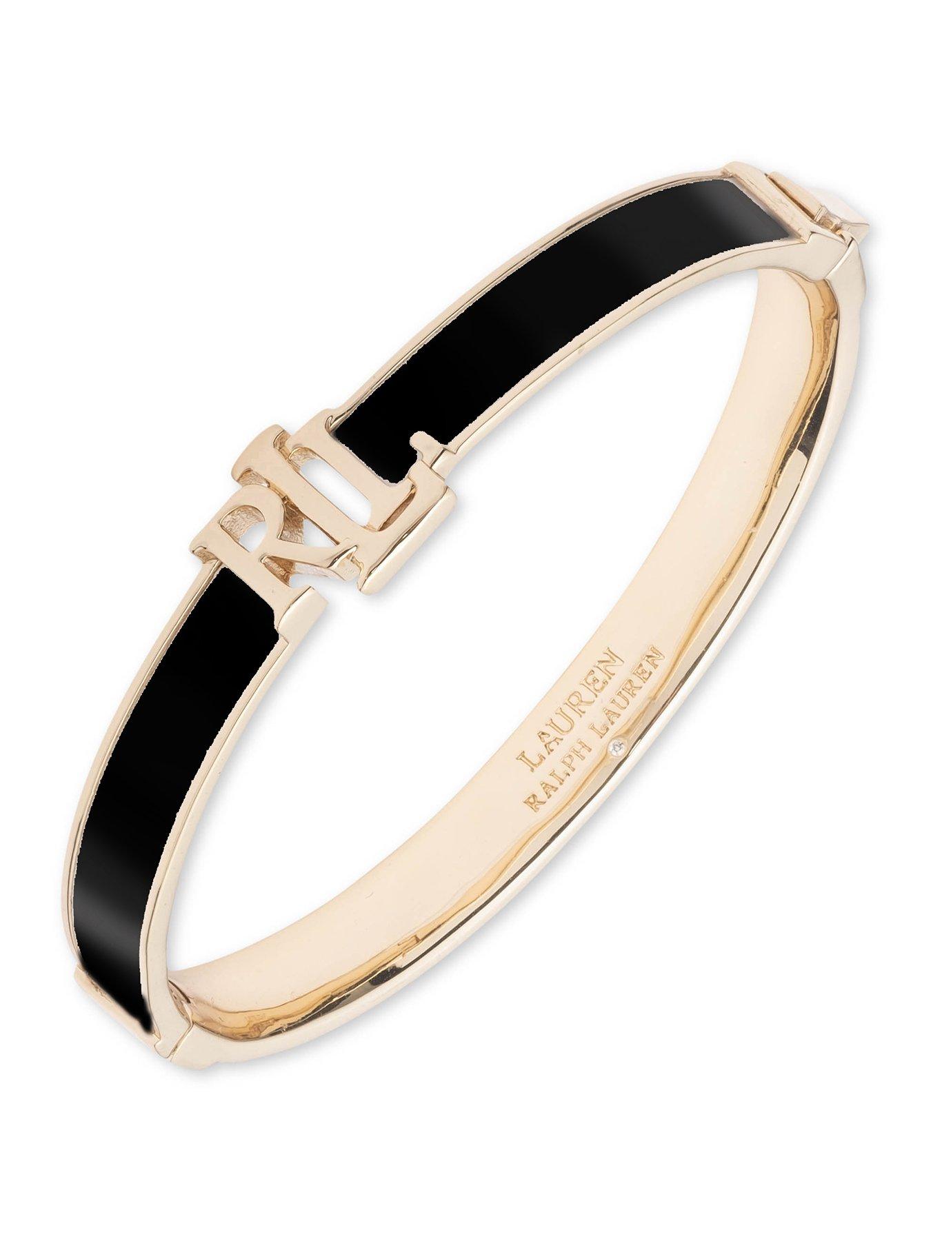 Lauren by Ralph Lauren Lauren Ralph Lauren Black Enamel Hinge Bangle Bacelet