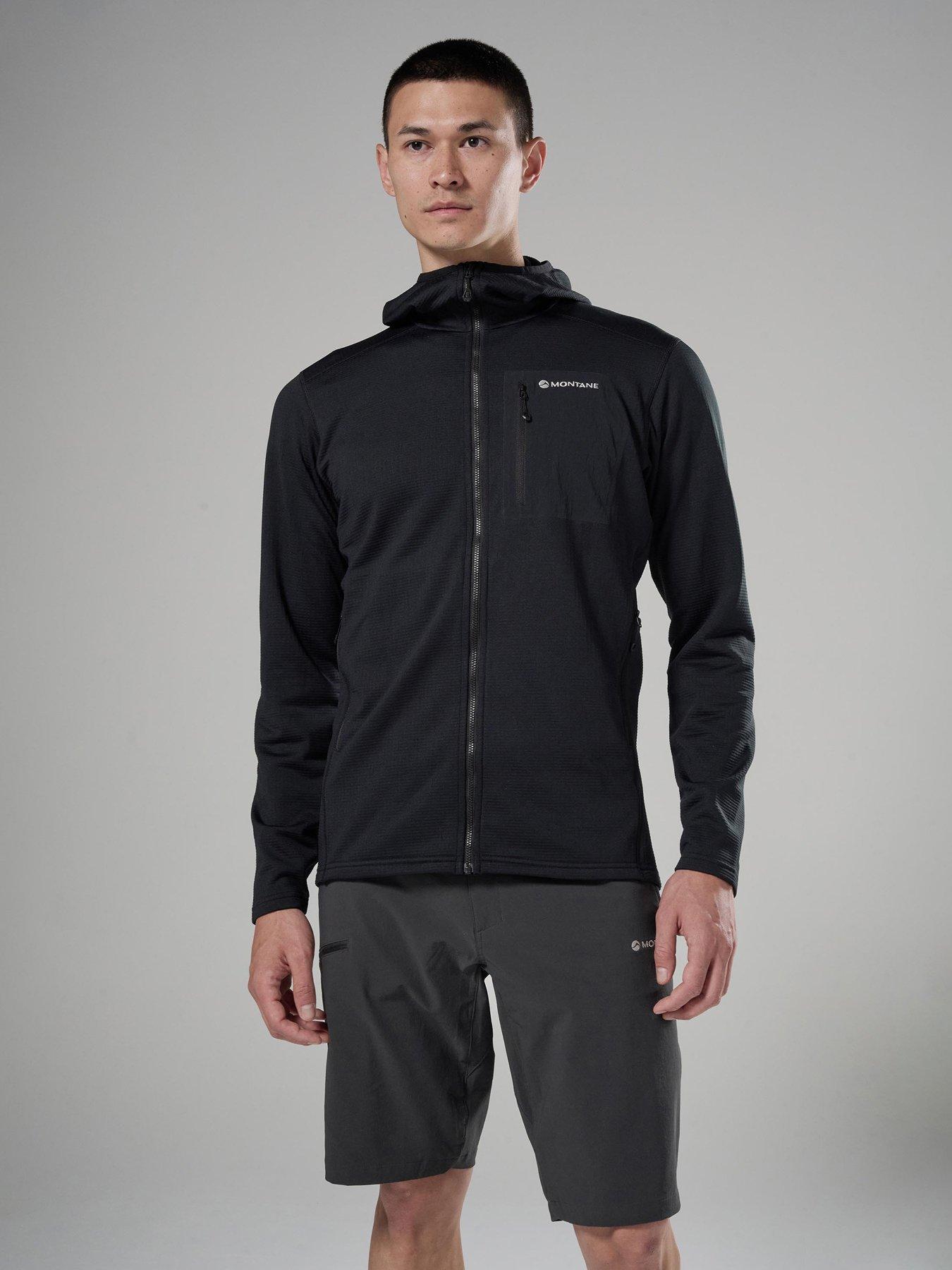 Montane Mens Protium Cp Hooded Full Zip Fleece Jacket, Black, Size 2Xl, Men