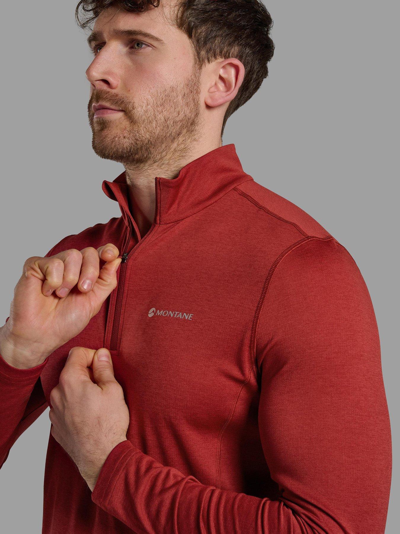Image 3 of 3 of Montane Mens Dart 1/4 Zip Top - Red