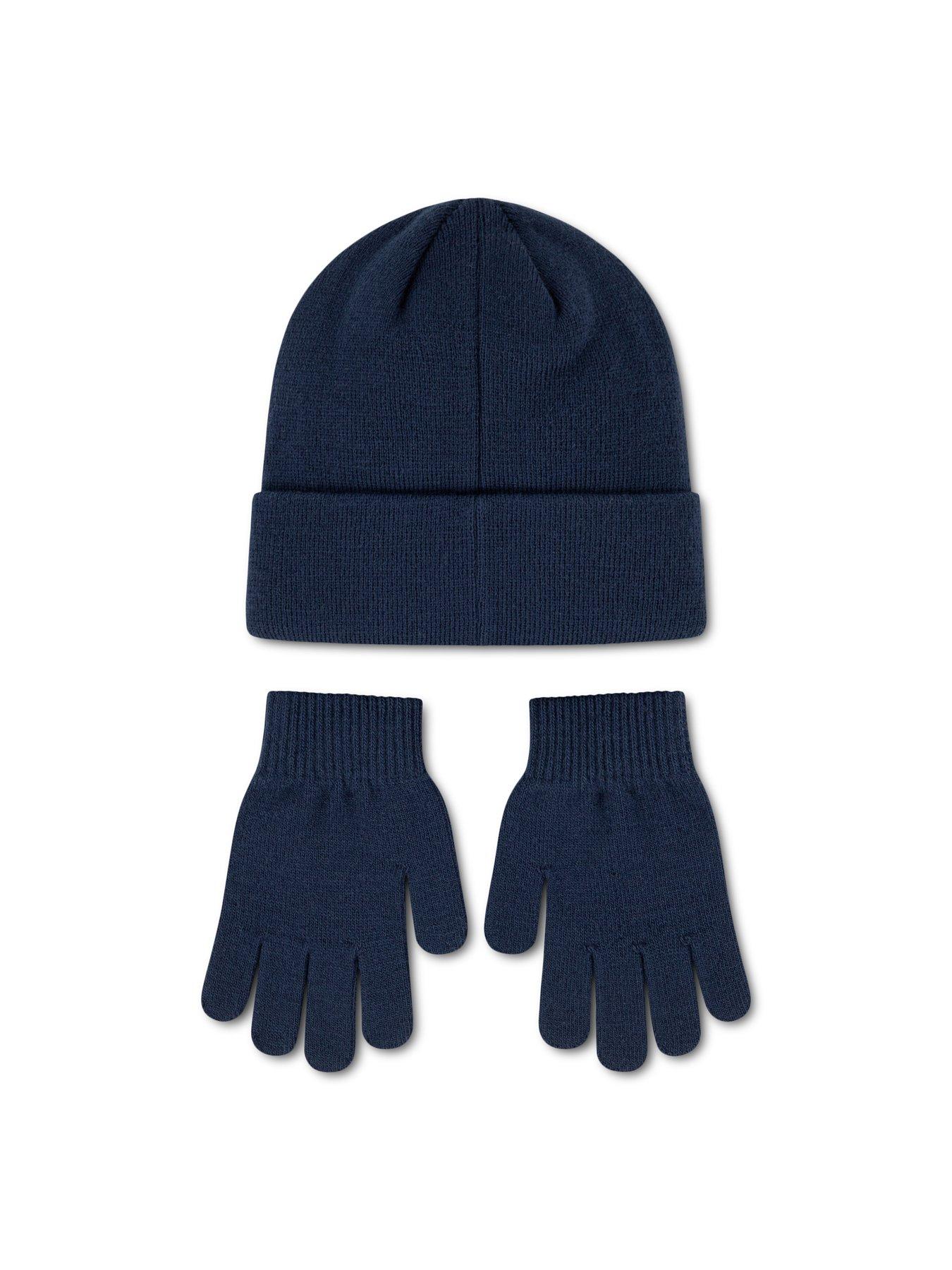 Image 2 of 3 of Levi's Boys Classic Beanie Set - Blue
