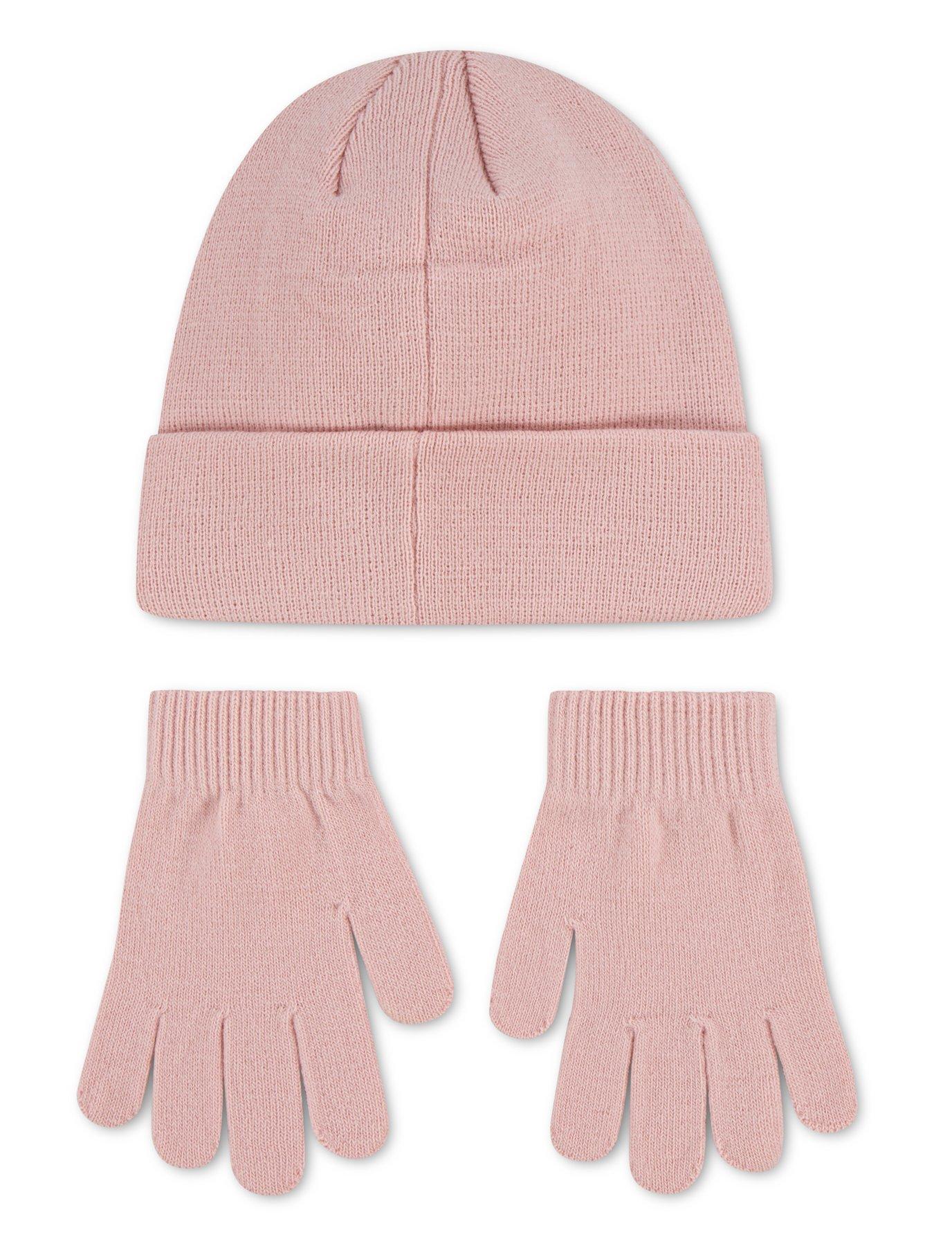 Image 2 of 4 of Levi's Girls 2 Piece Beanie Set - Pink