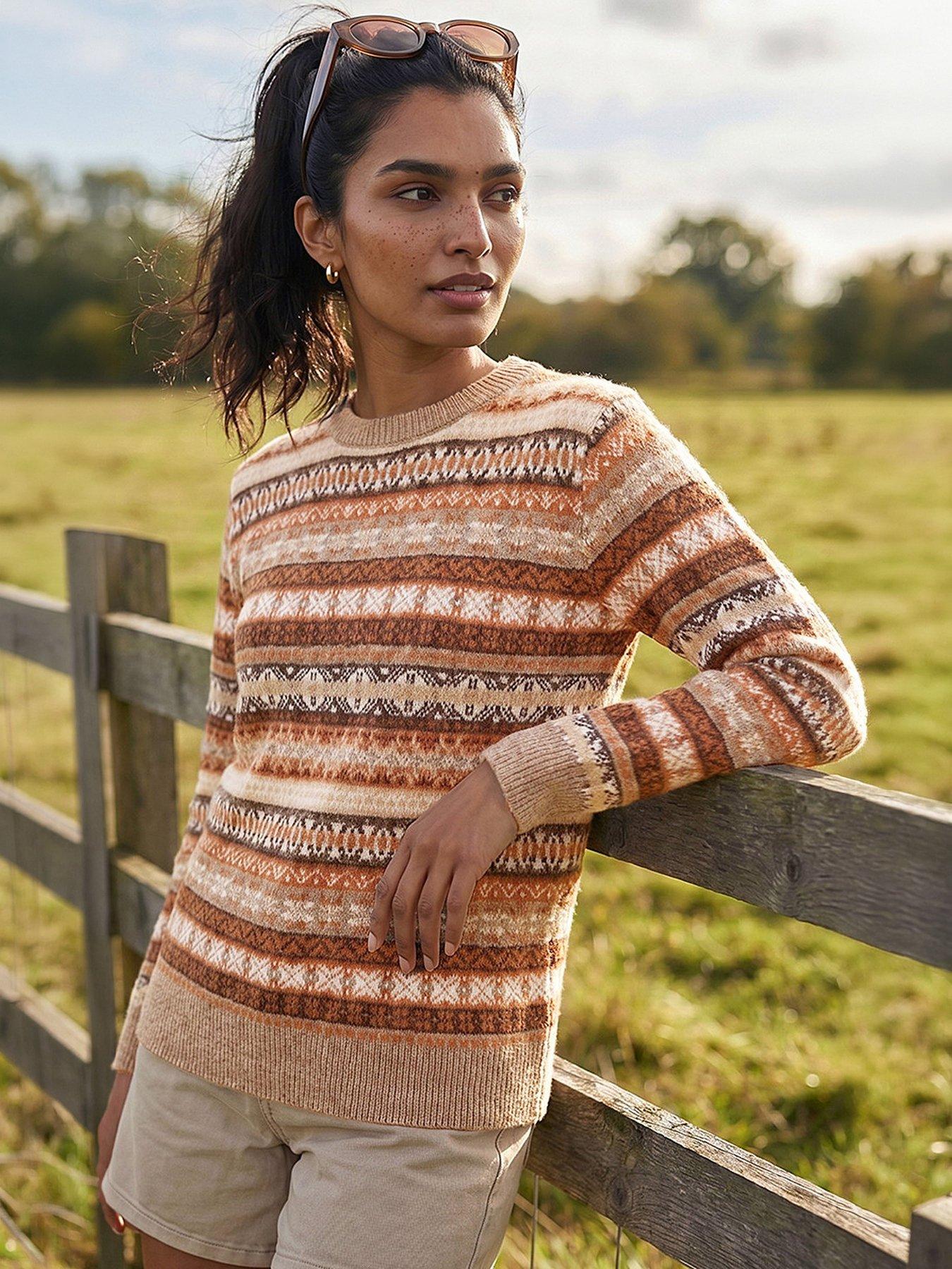 Image 1 of 4 of Roman Fairisle Soft Knit Jumper - Rust