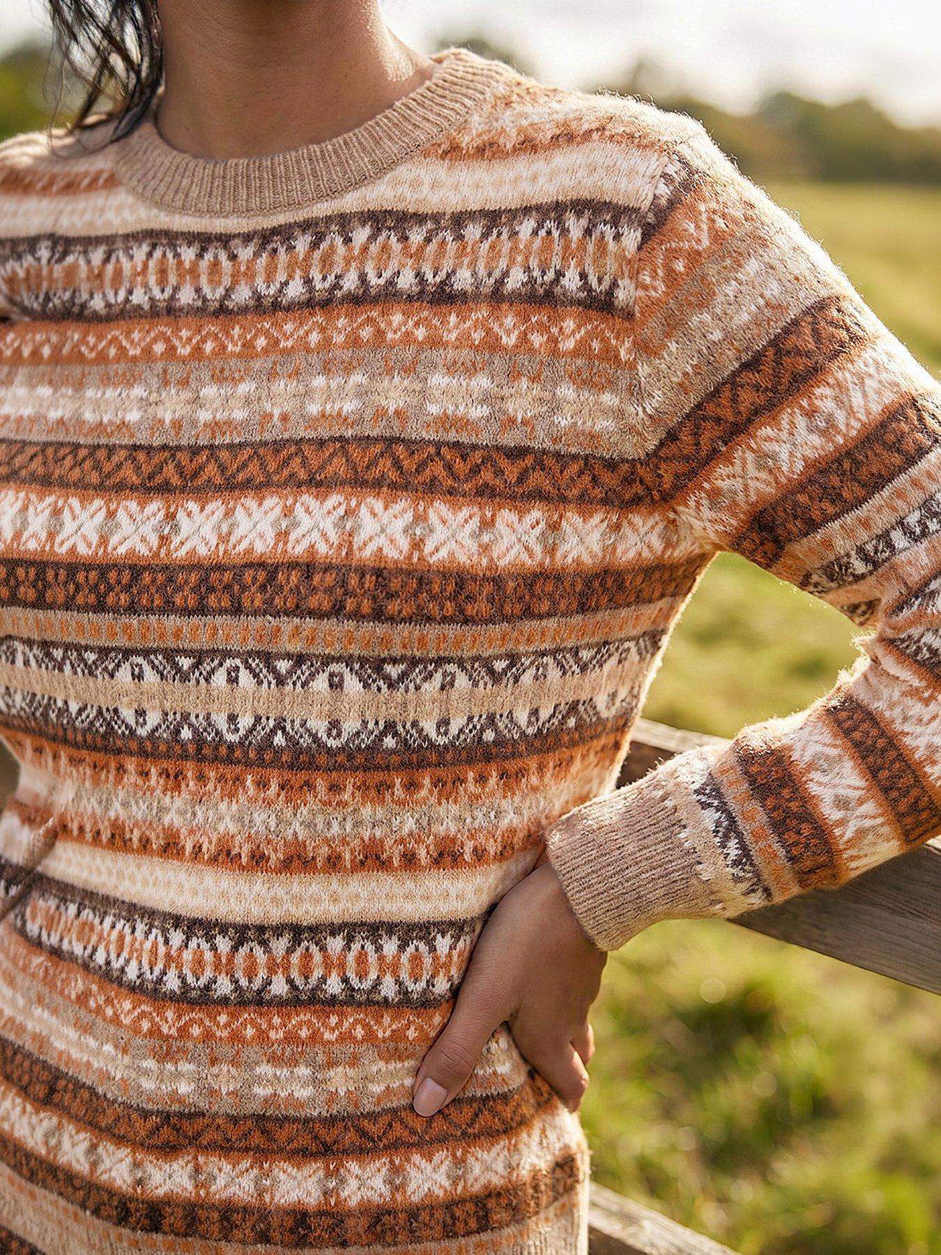 Image 2 of 4 of Roman Fairisle Soft Knit Jumper - Rust
