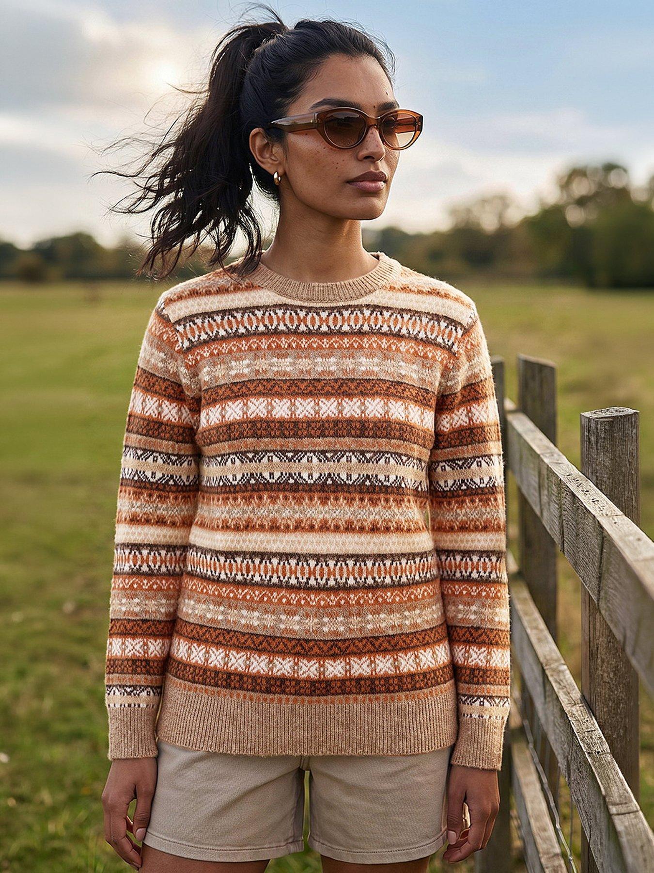 Image 3 of 4 of Roman Fairisle Soft Knit Jumper - Rust
