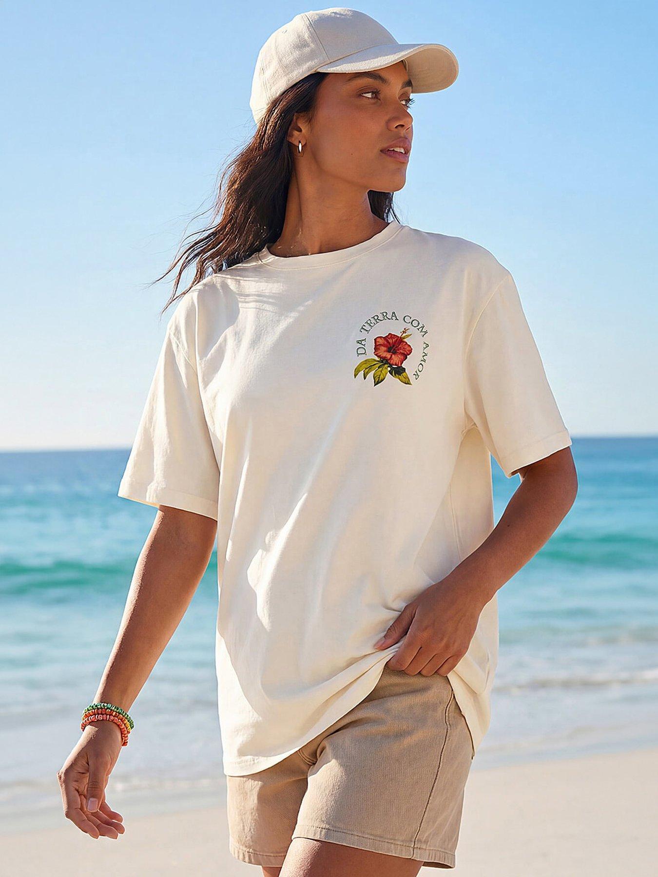 Roman Floral Back Graphic T-Shirt - Lemon