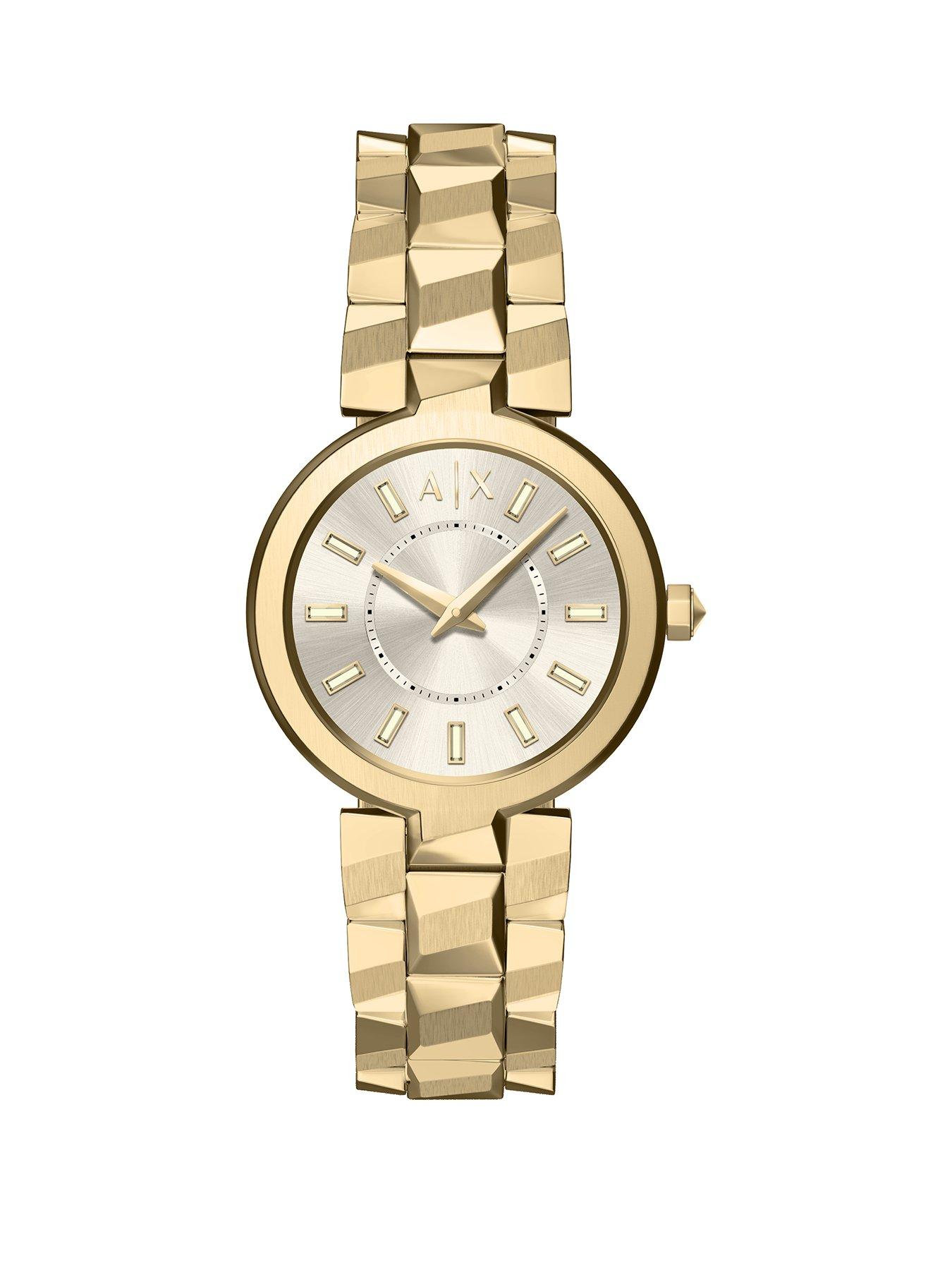 Image 1 of 7 of Armani Exchange Women's Audora Two-Hand Gold-Tone Stainless Steel Watch, AX4409