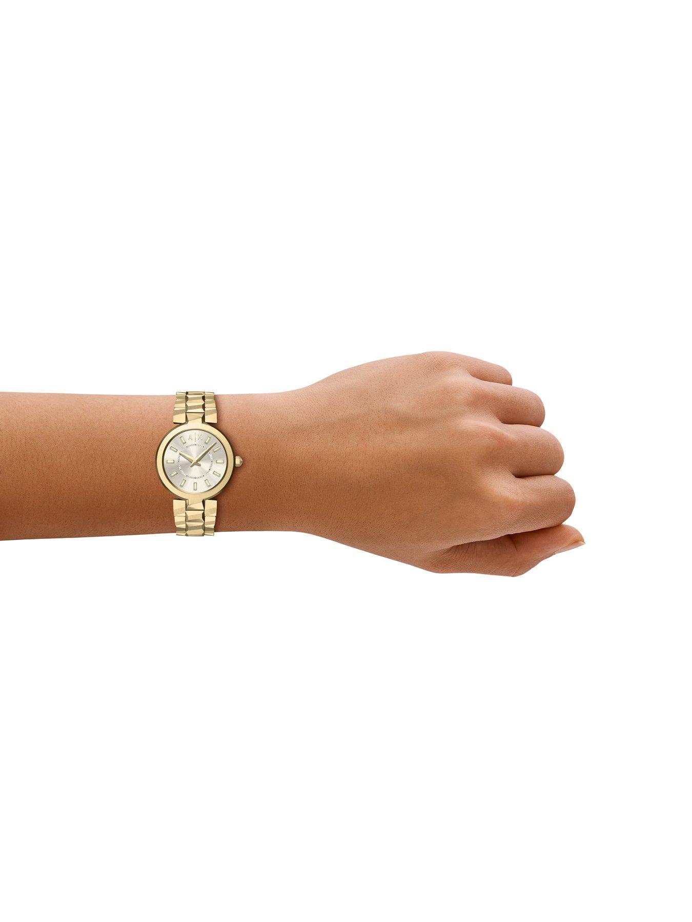 Image 3 of 7 of Armani Exchange Women's Audora Two-Hand Gold-Tone Stainless Steel Watch, AX4409