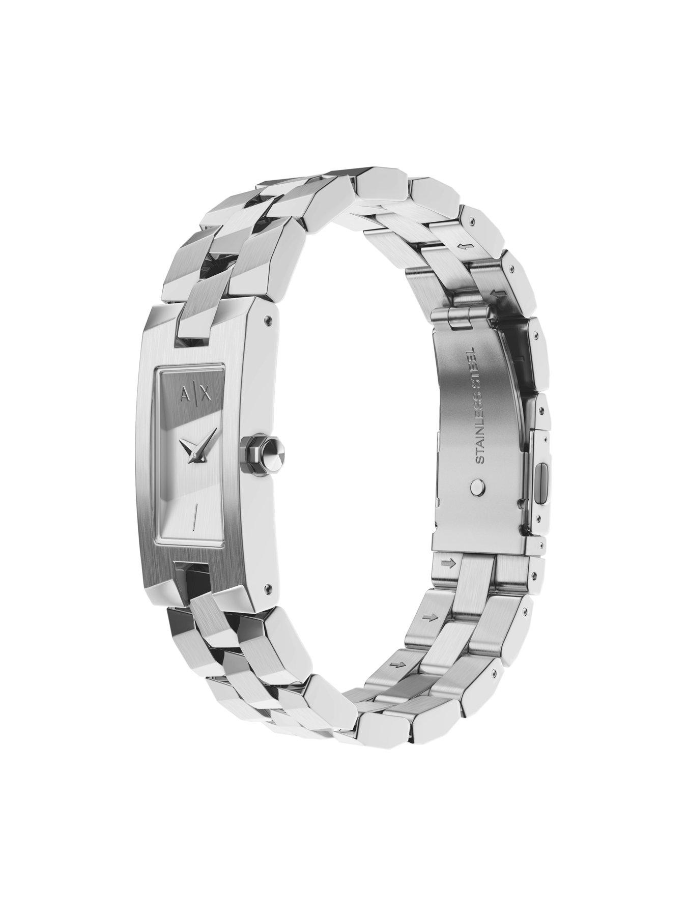 Image 6 of 7 of Armani Exchange Two-Hand Silver Bangle Watch