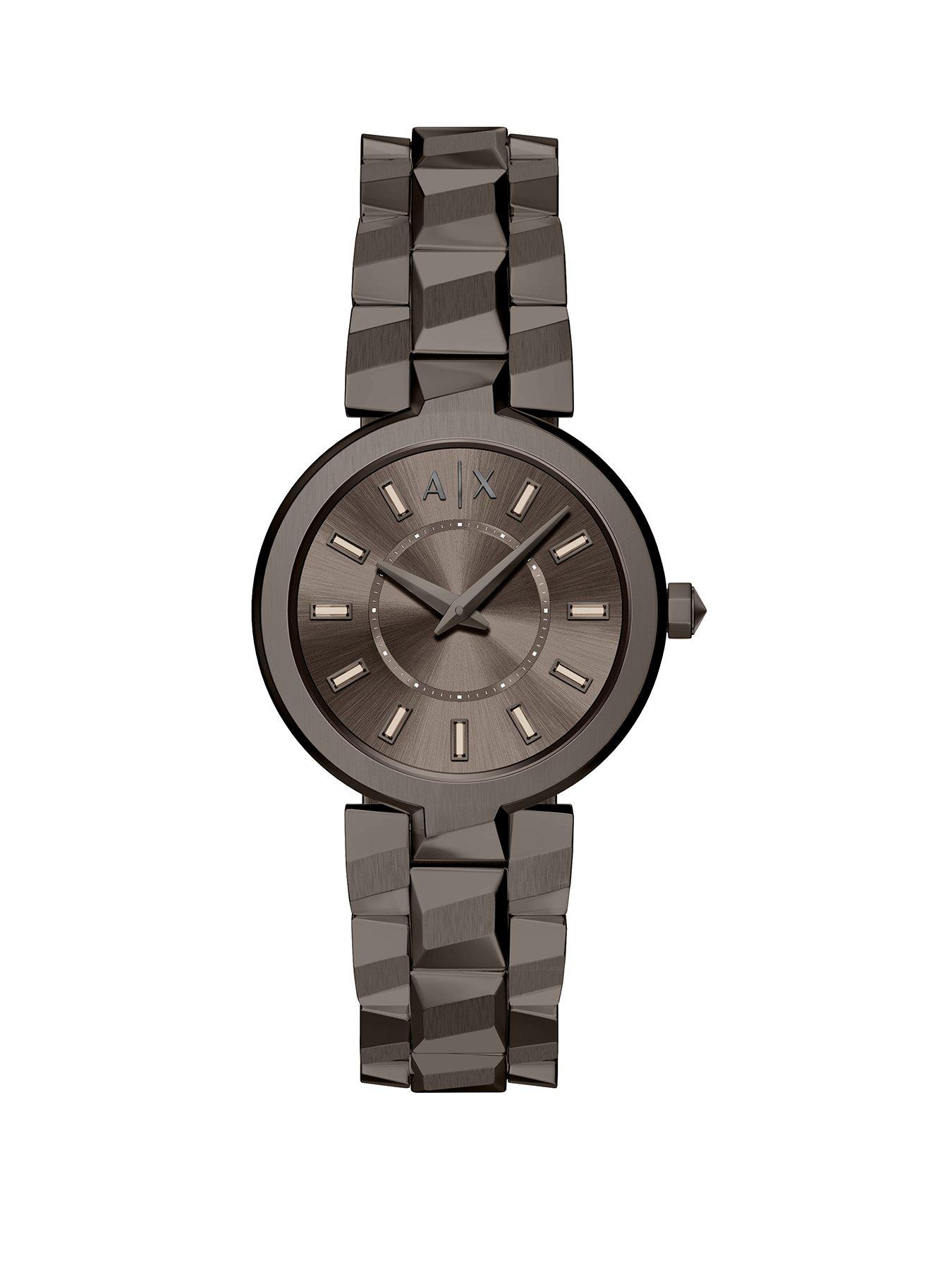 Armani Exchange Armani Exchange Women's Audora Two-Hand Brown Stainless Steel Watch, AX4410