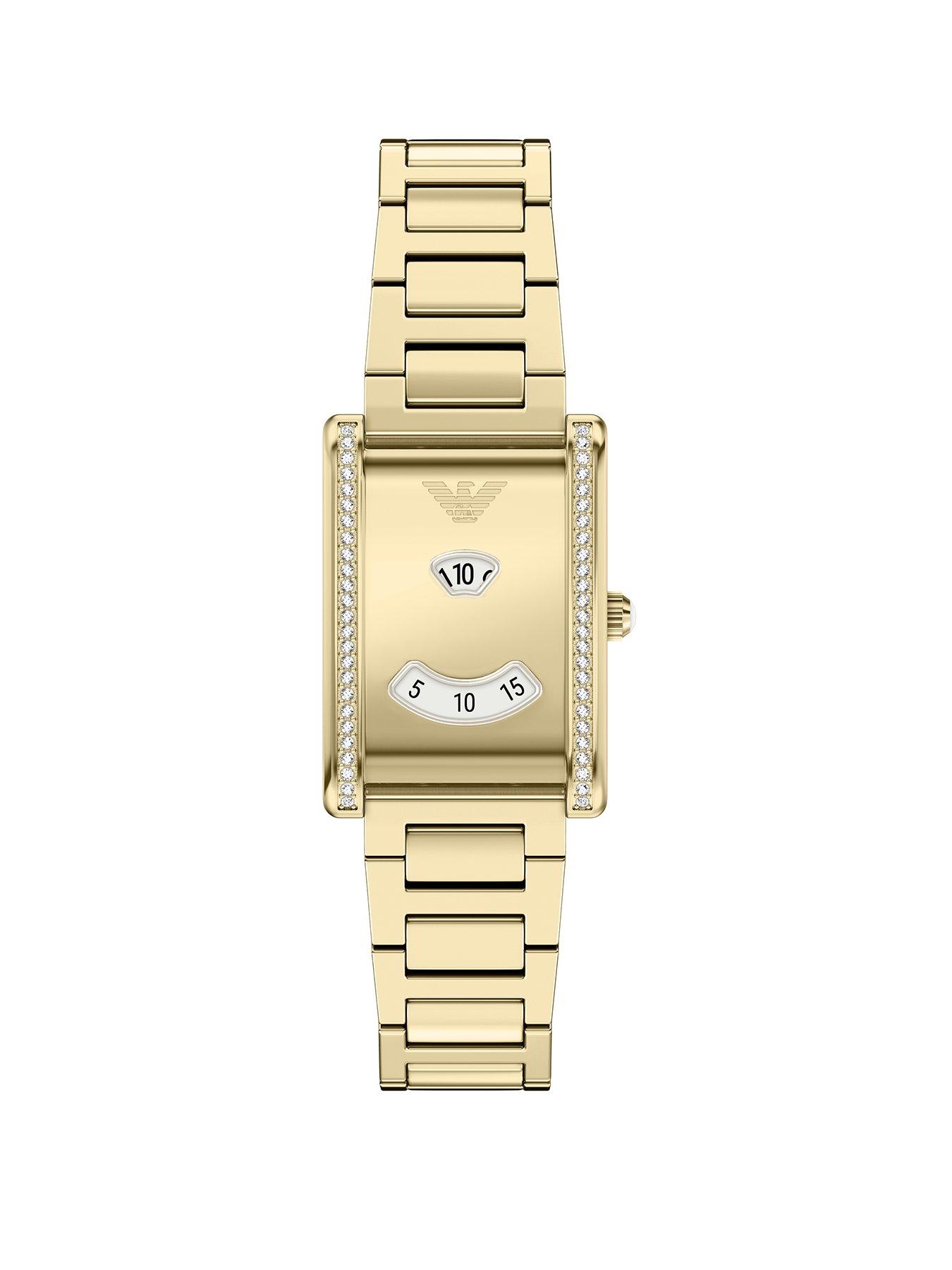 Emporio Armani Emporio Armani Women's Two-Hand Gold-Tone Stainless Steel Watch, AR11812