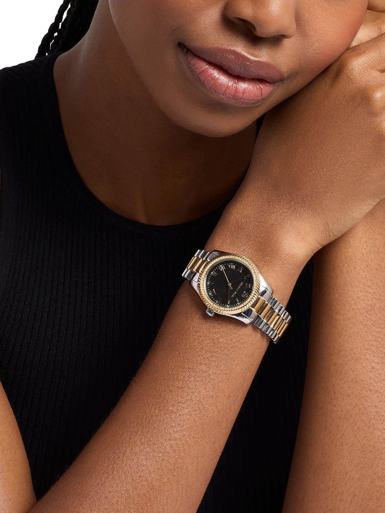 Michael Kors Lexington Three-Hand Two-Tone Stainless Steel Watch