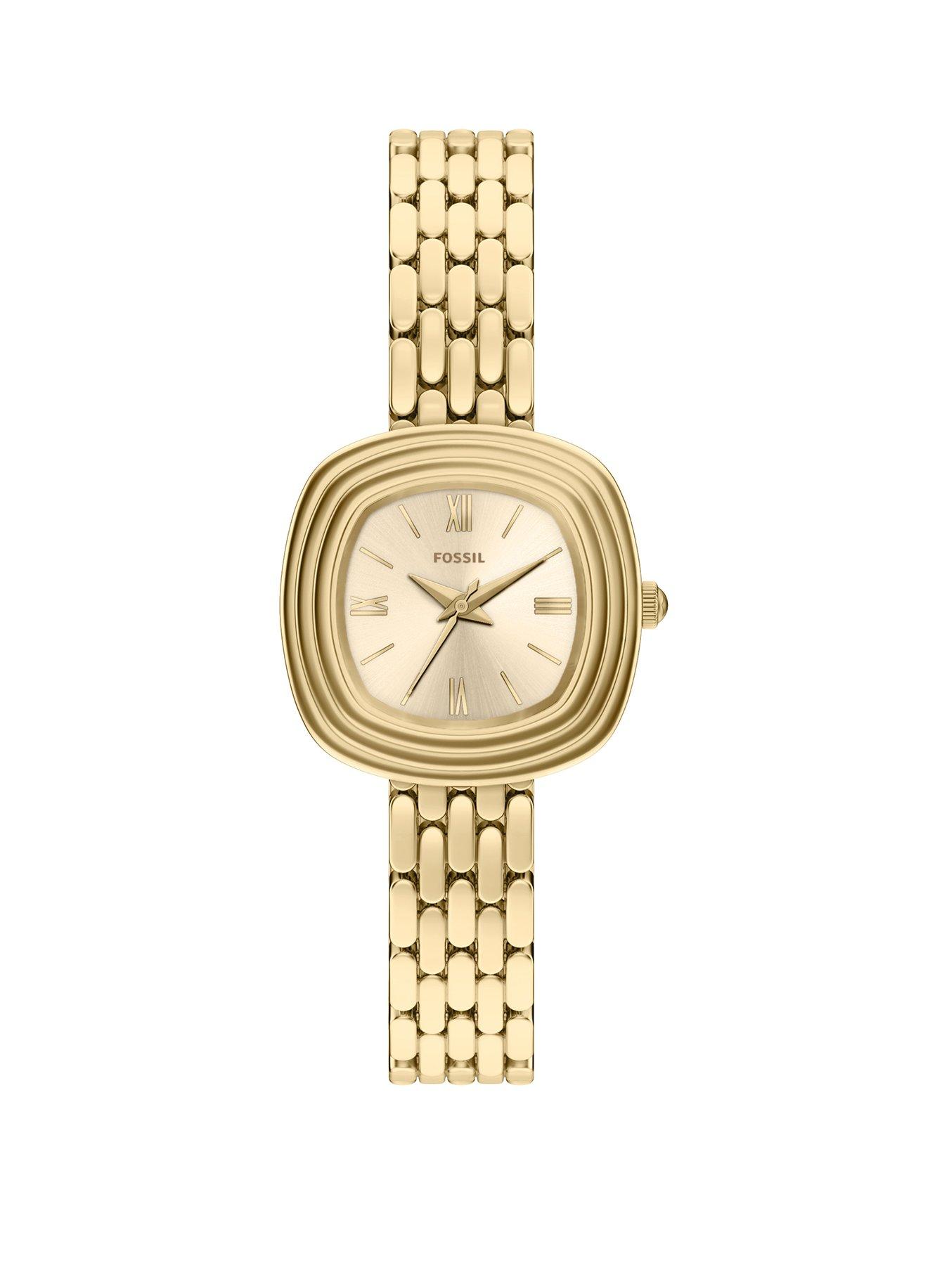 Image 1 of 7 of Fossil Genevive Three-Hand Gold-Tone Stainless Steel Watch