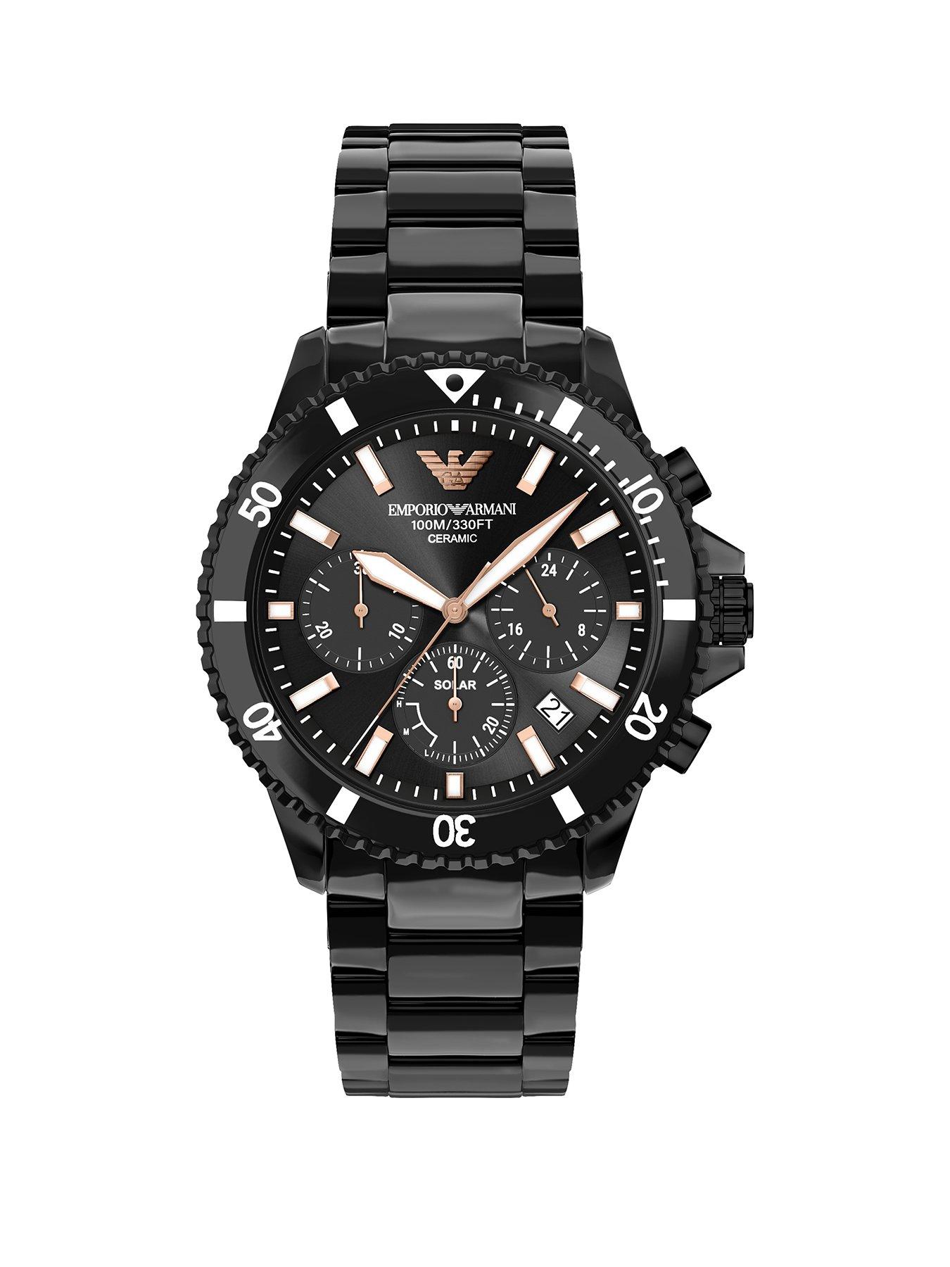 Emporio Armani Emporio Armani Men's Chronograph Black Ceramic Watch, AR70022
