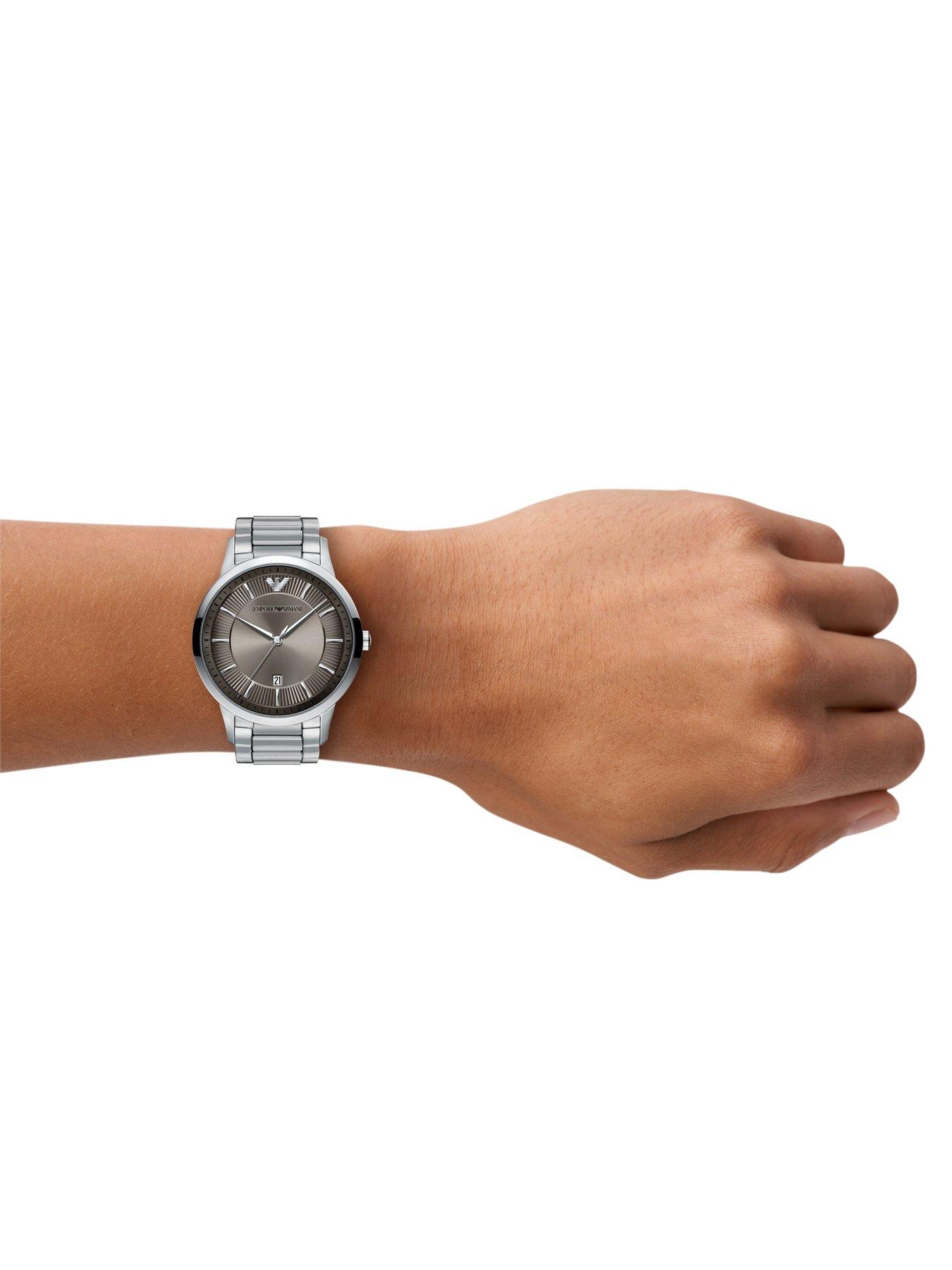 Image 3 of 7 of Emporio Armani Archetipo Three-Hand Date Stainless Steel Watch (8AR11825